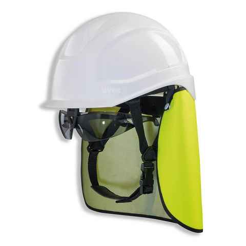 Uvex Schutzhelm Schutzhelm pheos S-KR IES + Schutzbrille + Nackenschutz