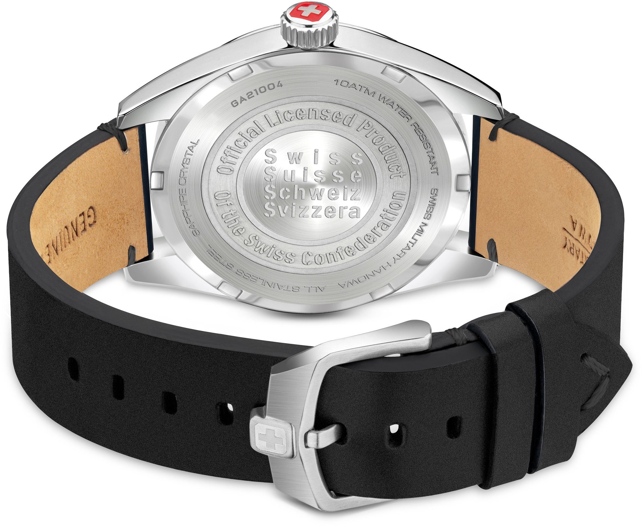 Schweizer Schwarz FALCON, SMWGA2100401 Military Uhr Swiss Hanowa