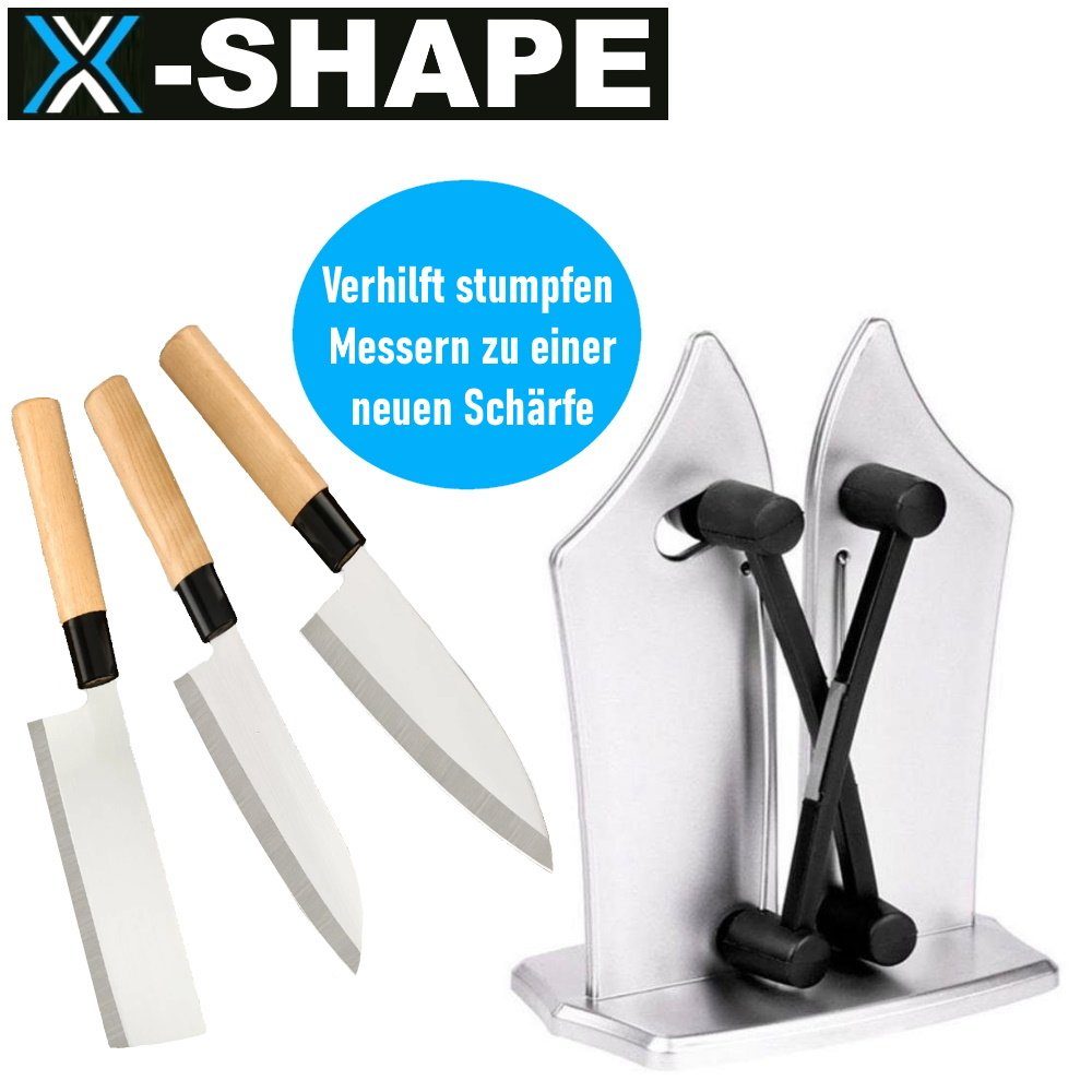 MAVURA Messerschärfer X-SHAPE Messerschärfer Messerschleifgerät Profi  Messer Schärfen, Edge Sharper X-SHAPER