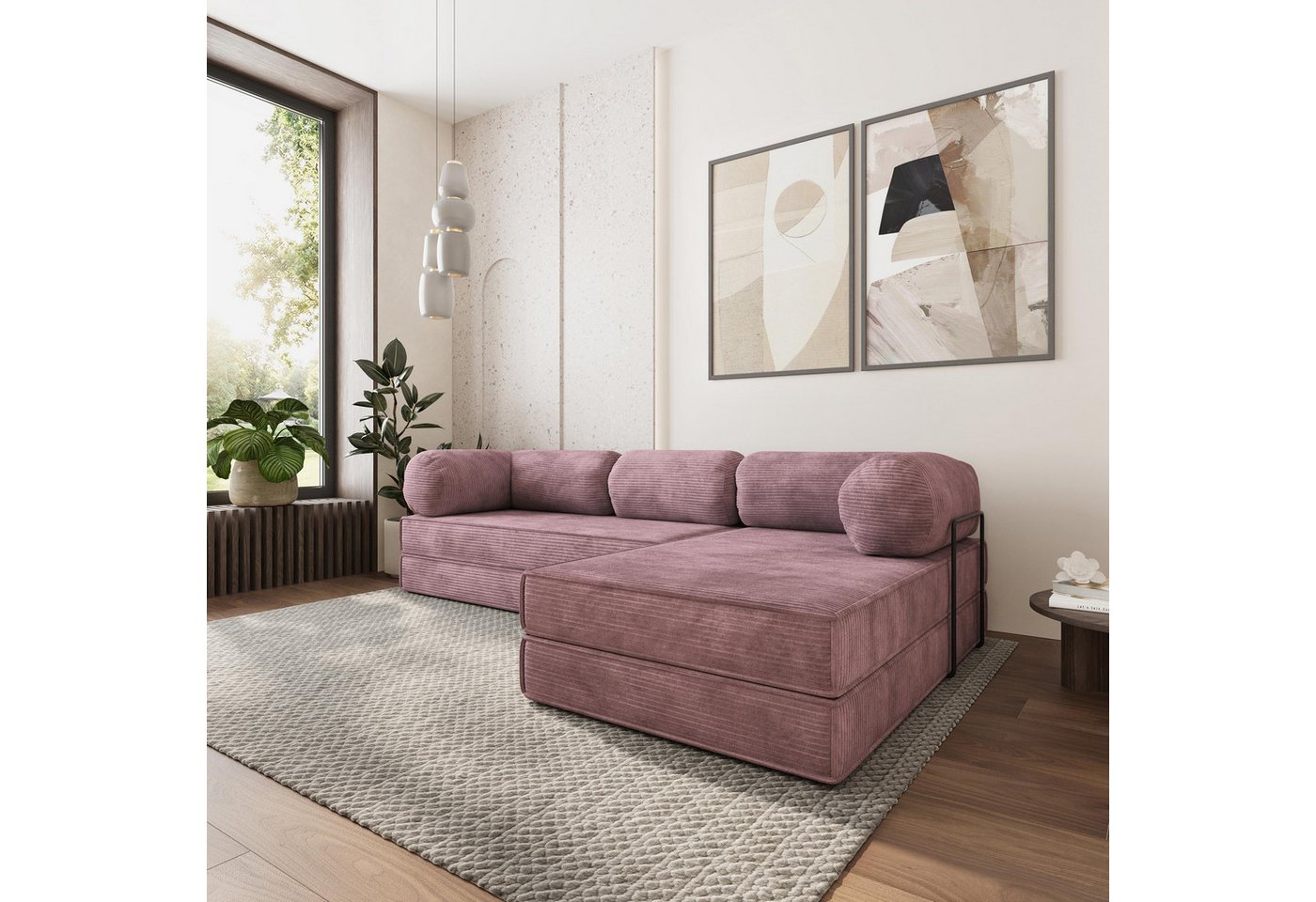 Masseno Ecksofa ETERA modulares Boneless Sofa mit Schlaffunktion