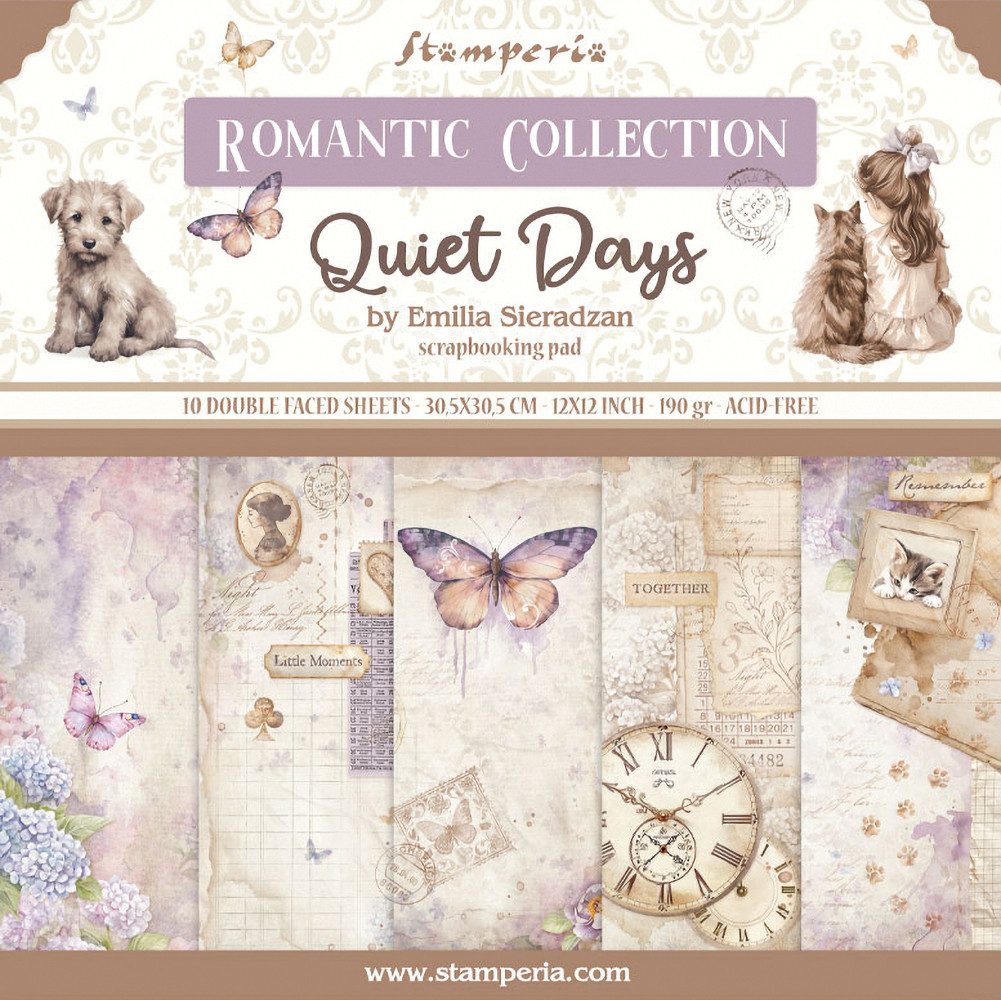 Stamperia Motivpapier Scrapbook-Block Quiet Days, 10 Blatt