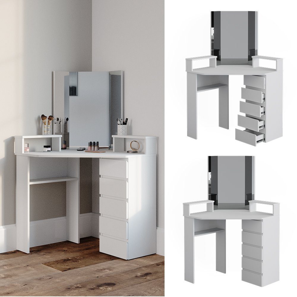 Vicco Schminktisch Tilda, Weiß, 113.3 cm günstig online kaufen