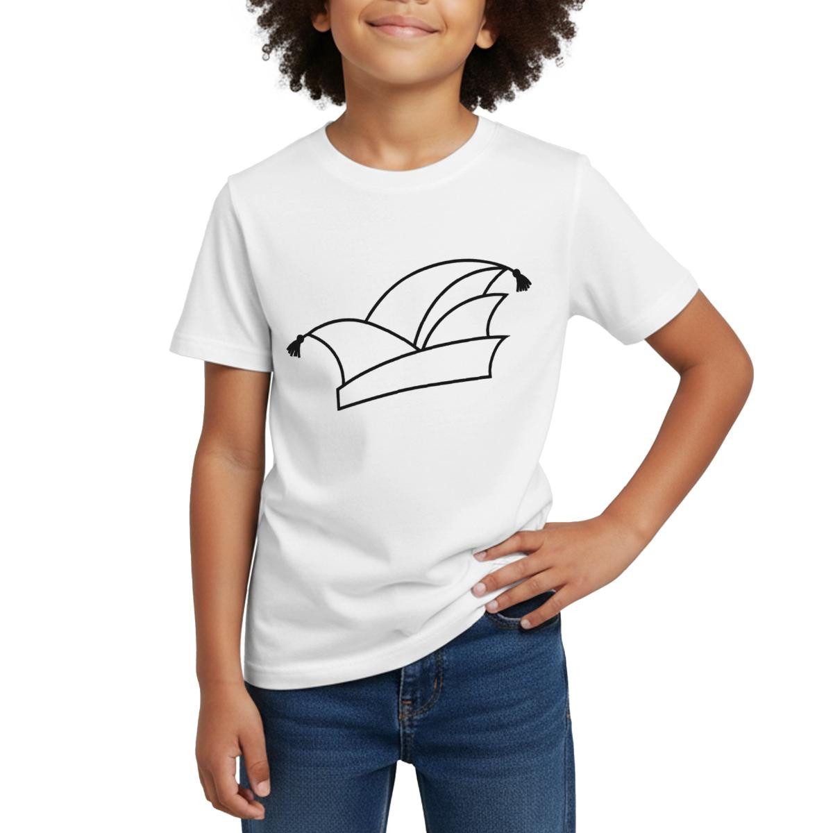 T-Shirt Klassische Narrenkappe Für Fasching Karneval Kinder T-Shirt