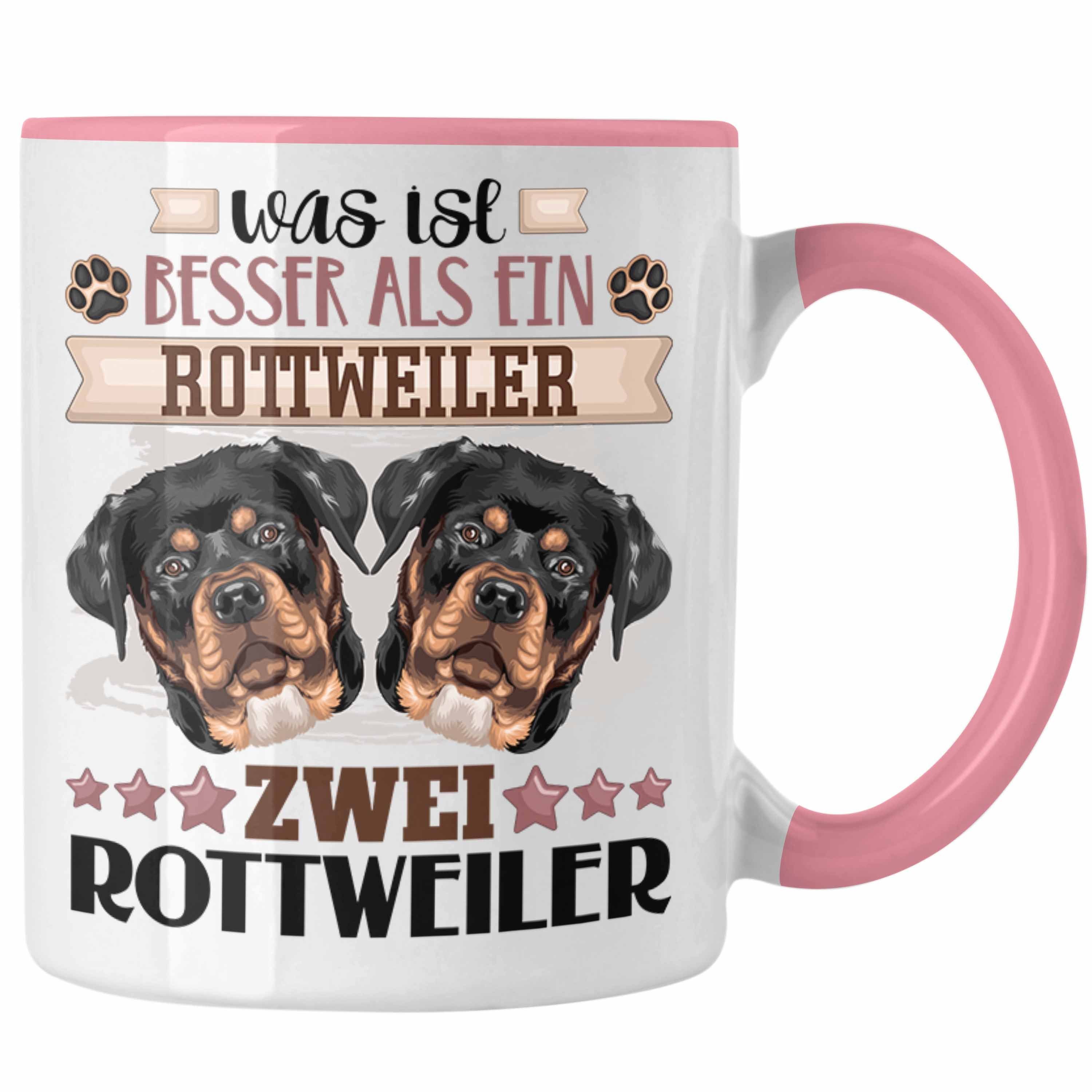 Trendation Tasse Rottweiler Besitzer Tasse Geschenk Lustiger Spruch Geschenkidee Was Is Rosa