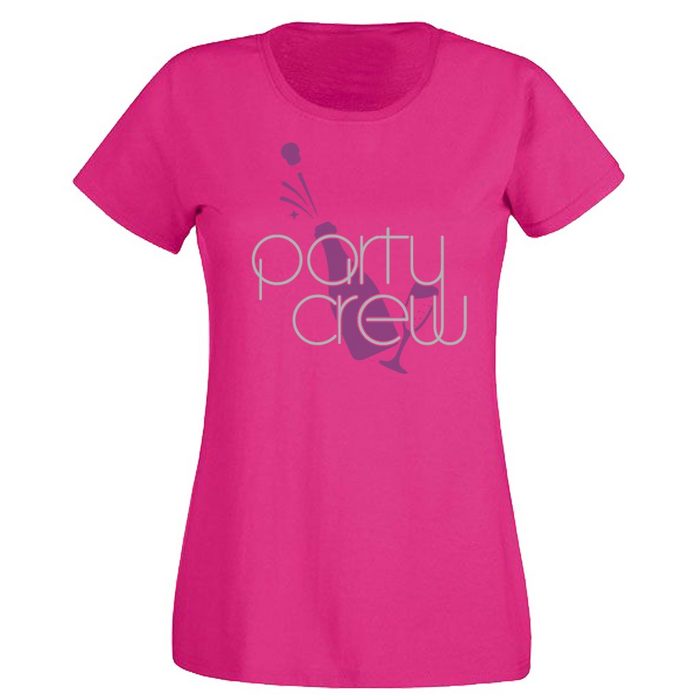 G-graphics T-Shirt Damen T-Shirt - Party Crew mit trendigem Frontprint • perfekt für den nächsten Mädels- & Partyabend • Aufdruck auf der Vorderseite • Spruch / Sprüche / Print / Motiv • für jung & alt