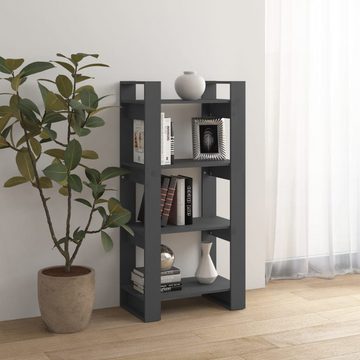 furnicato Bücherregal Bücherregal/Raumteiler Grau 60x35x125 cm Massivholz
