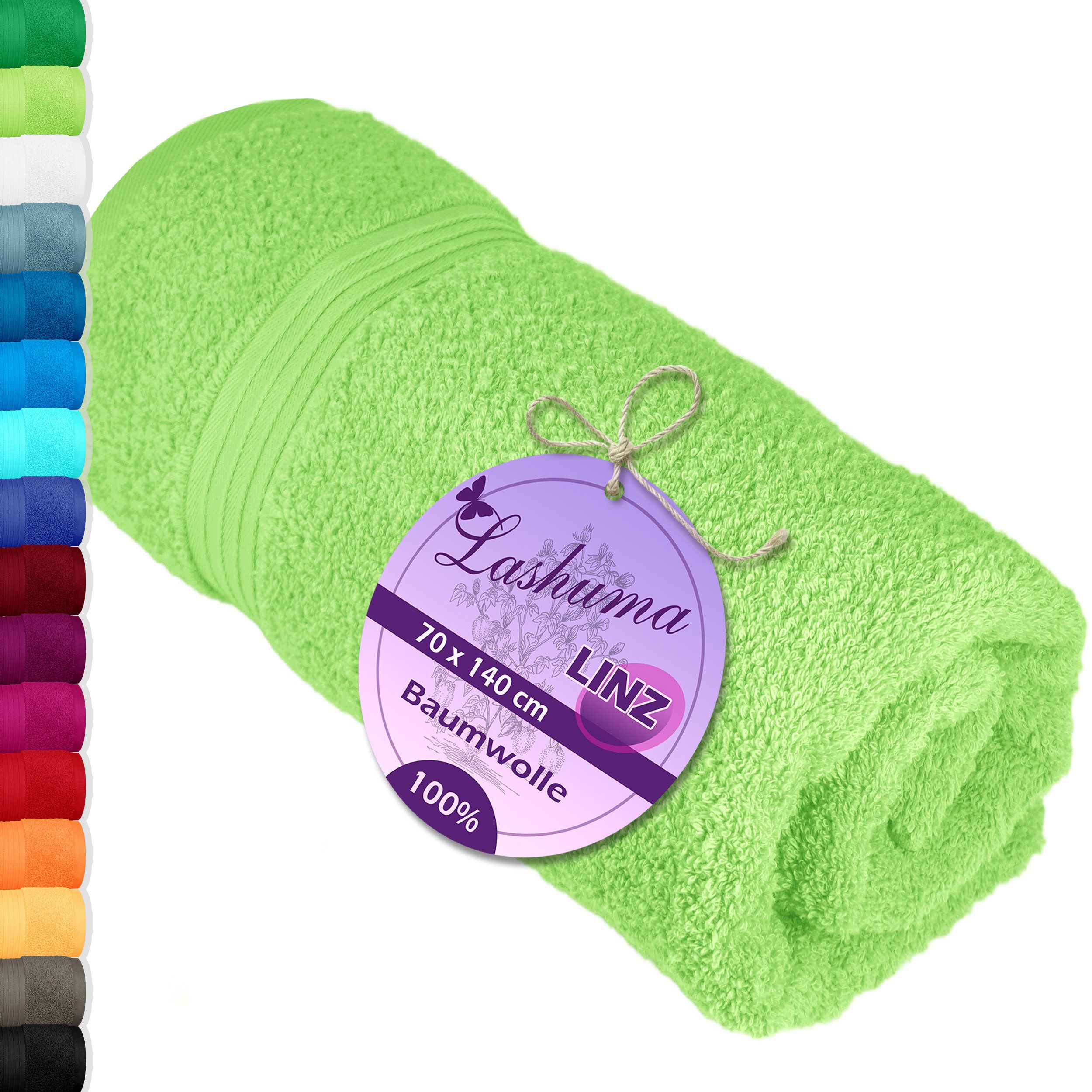 Lashuma Duschtuch - Badetuch Linz, Frottee (1-St), Weiches Badetuch grün 70 günstig online kaufen