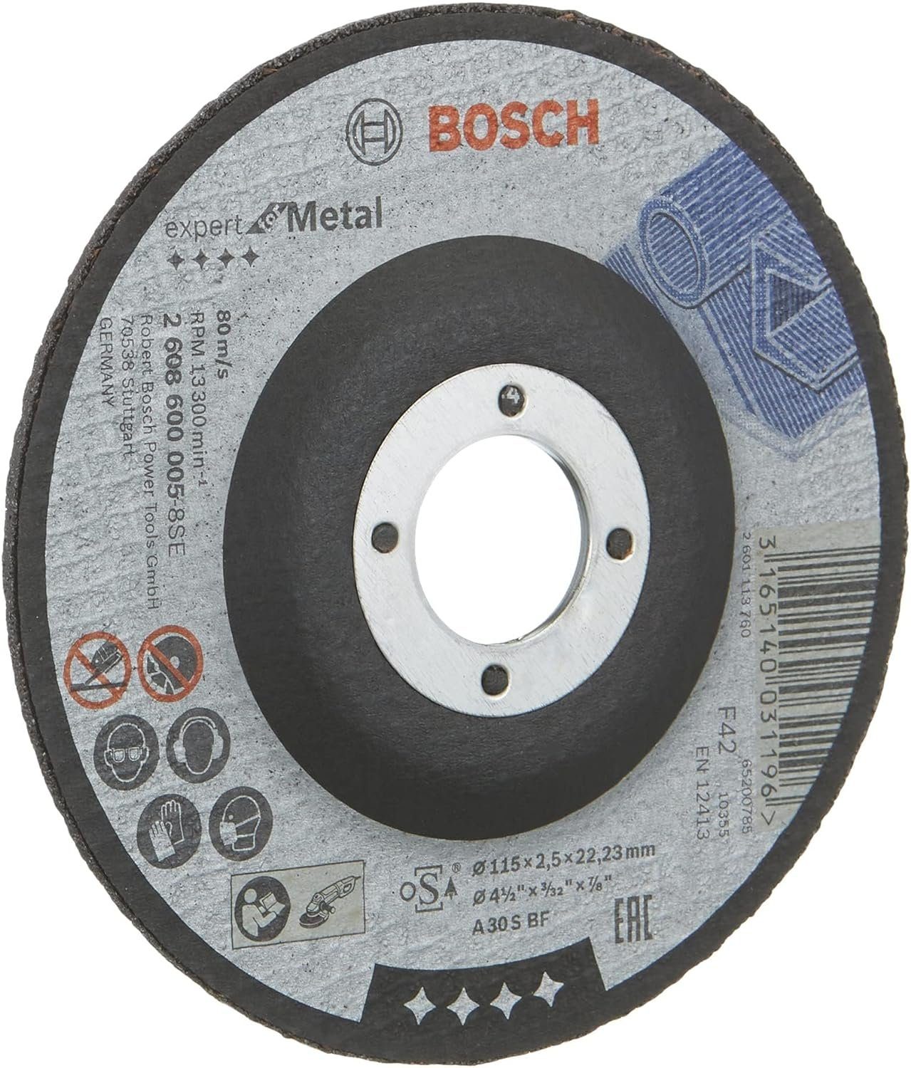 BOSCH BF gekröpft Trennscheibe S 2,5 Bohrfutter Bosch 115 A Metal mm mm l 30 for Expert