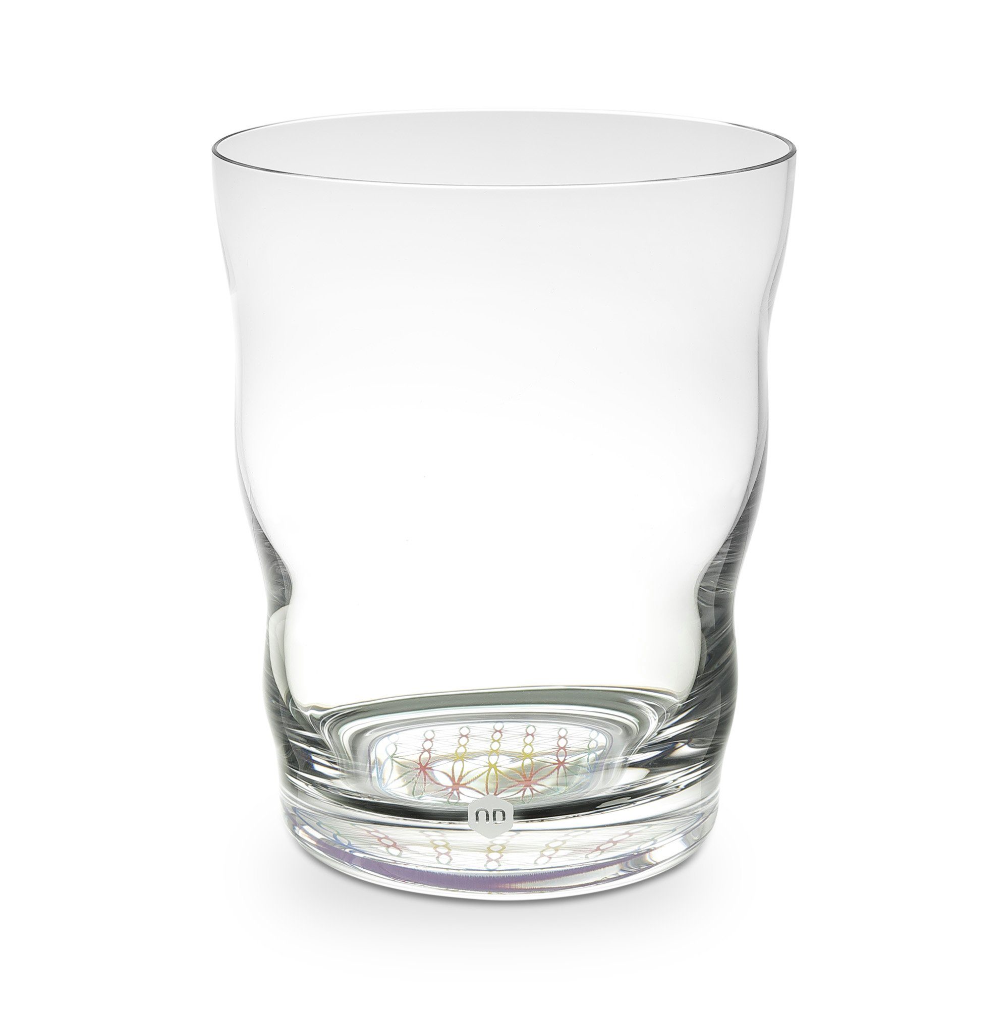 Natures-Design Glas Jasmina Happy Blume des Lebens 0,3l, Bleifreies Glas