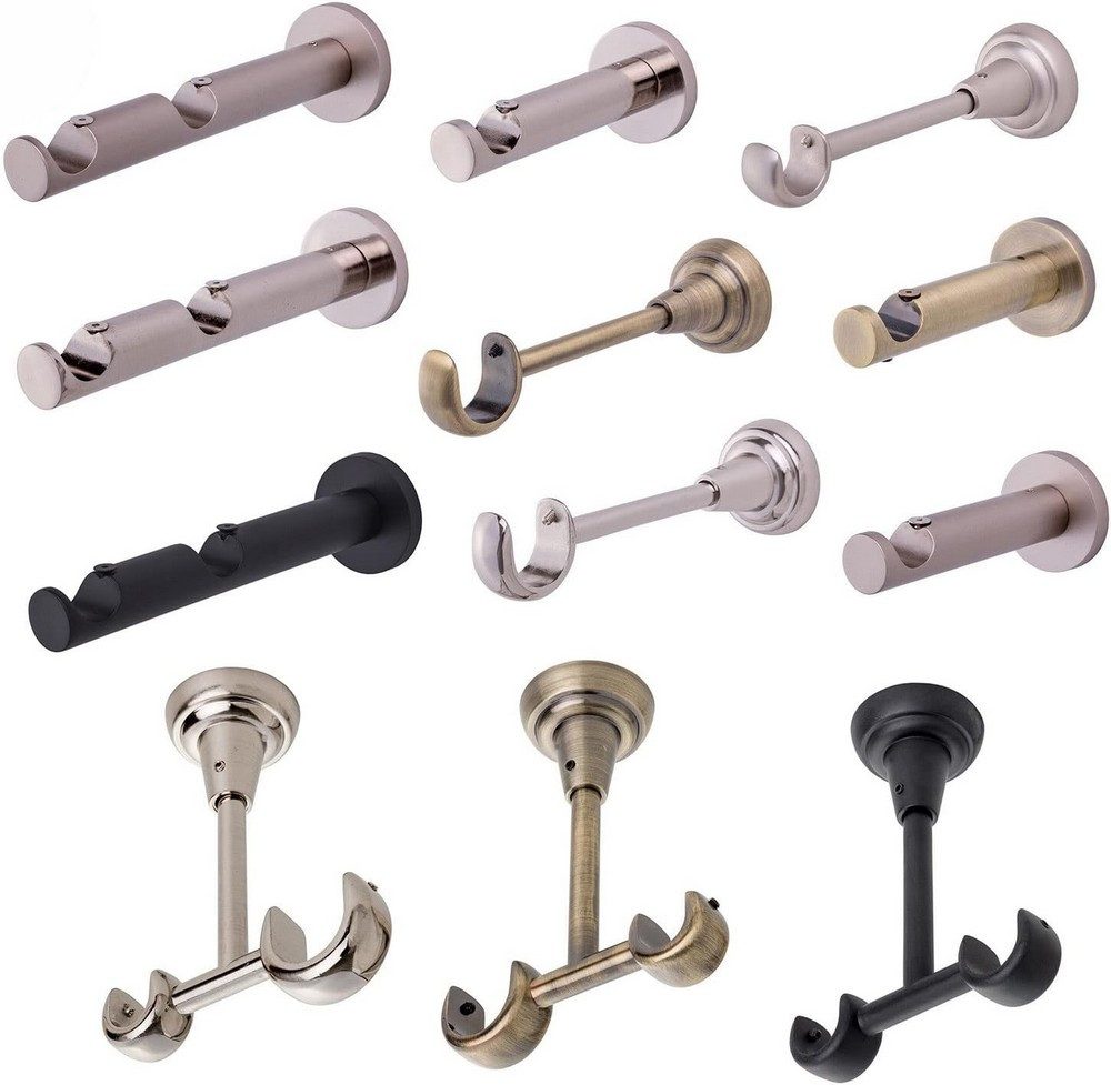 MDEKOR Gardinenstangenhalter für Gardinenstange 19 mm, Wandträger 2-läufig günstig online kaufen