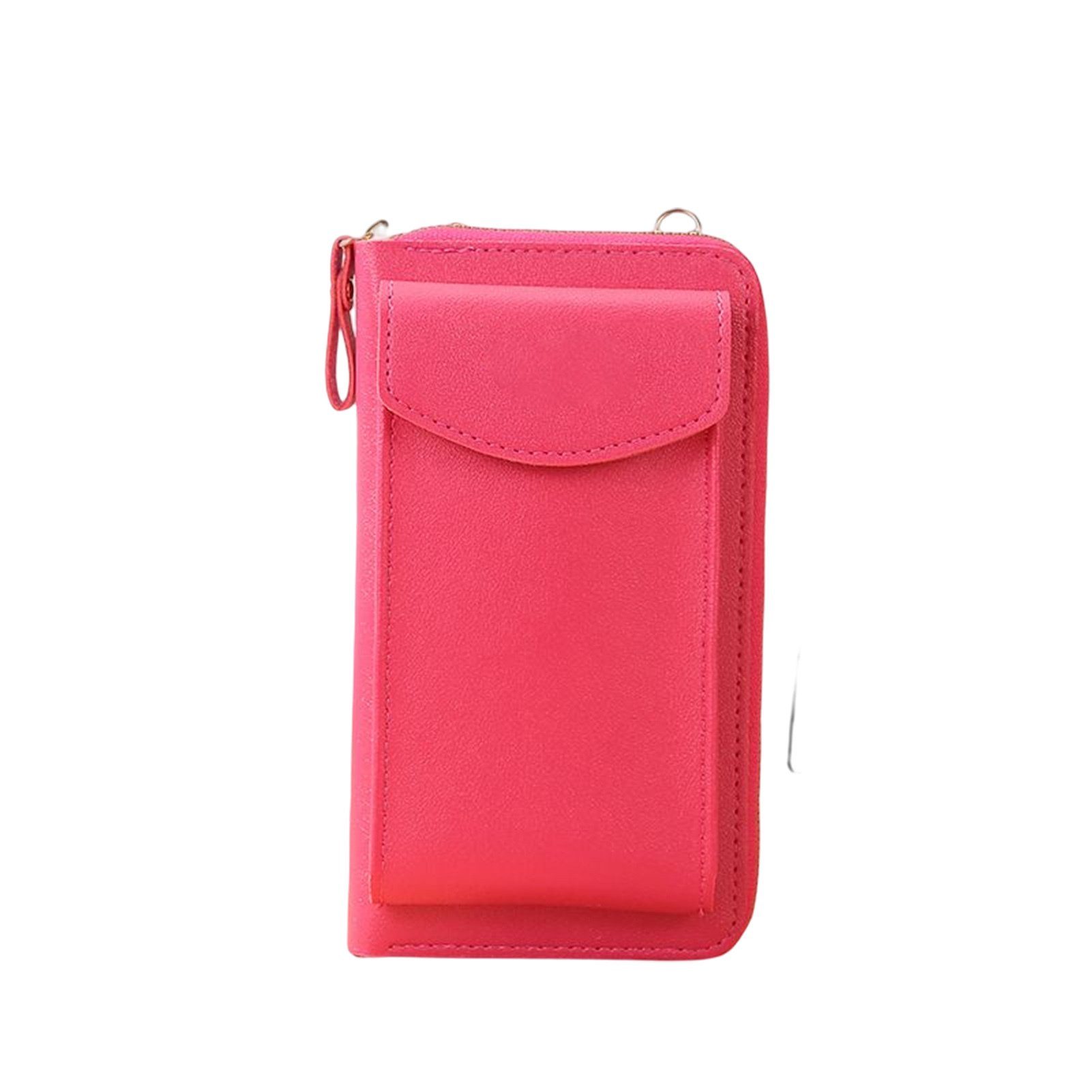 Blusmart Geldbörse Einfache Doppellagige Handytasche Mit Reißverschluss-Geldbörse rosarot