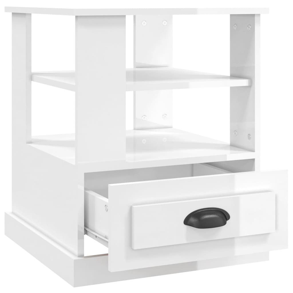furnicato Beistelltisch Hochglanz-Weiß Holzwerkstoff cm (1-St) 50x50x60