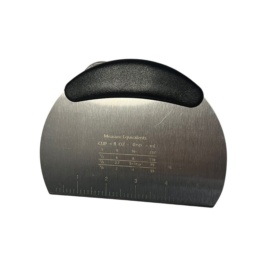 alesvelt Teigschaber Edelstahl Teigschaber 14 cm mit Griff ergonomisch Maßband