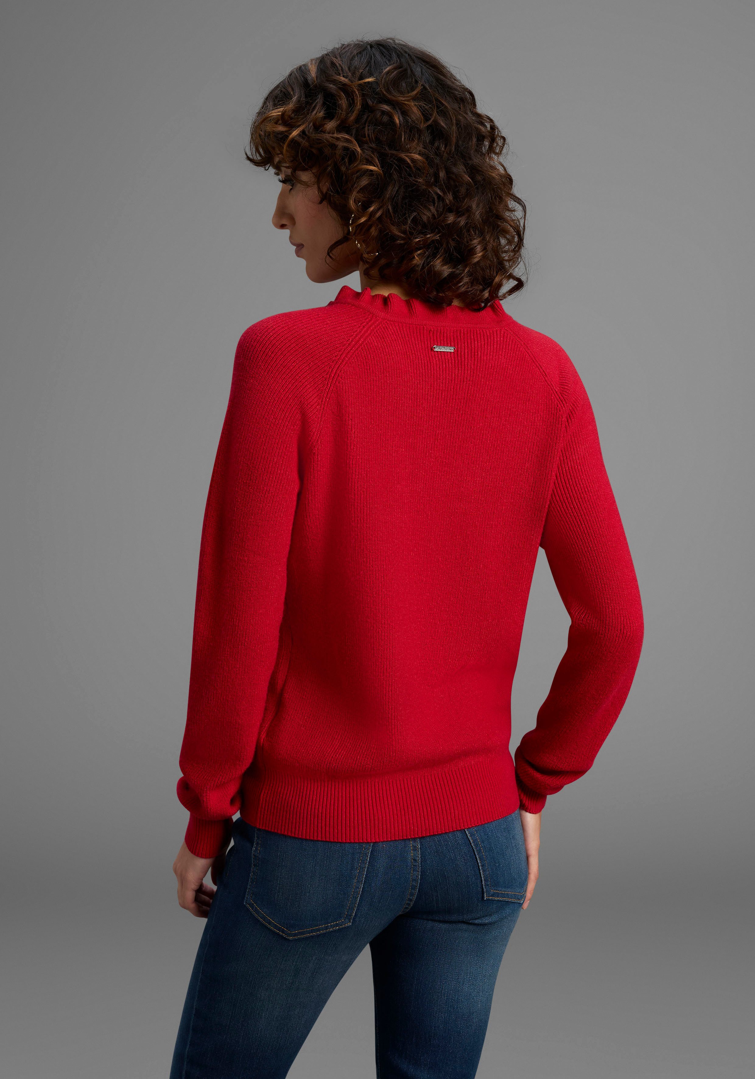 Laura Scott Strickpullover mit femininem Kragen günstig online kaufen