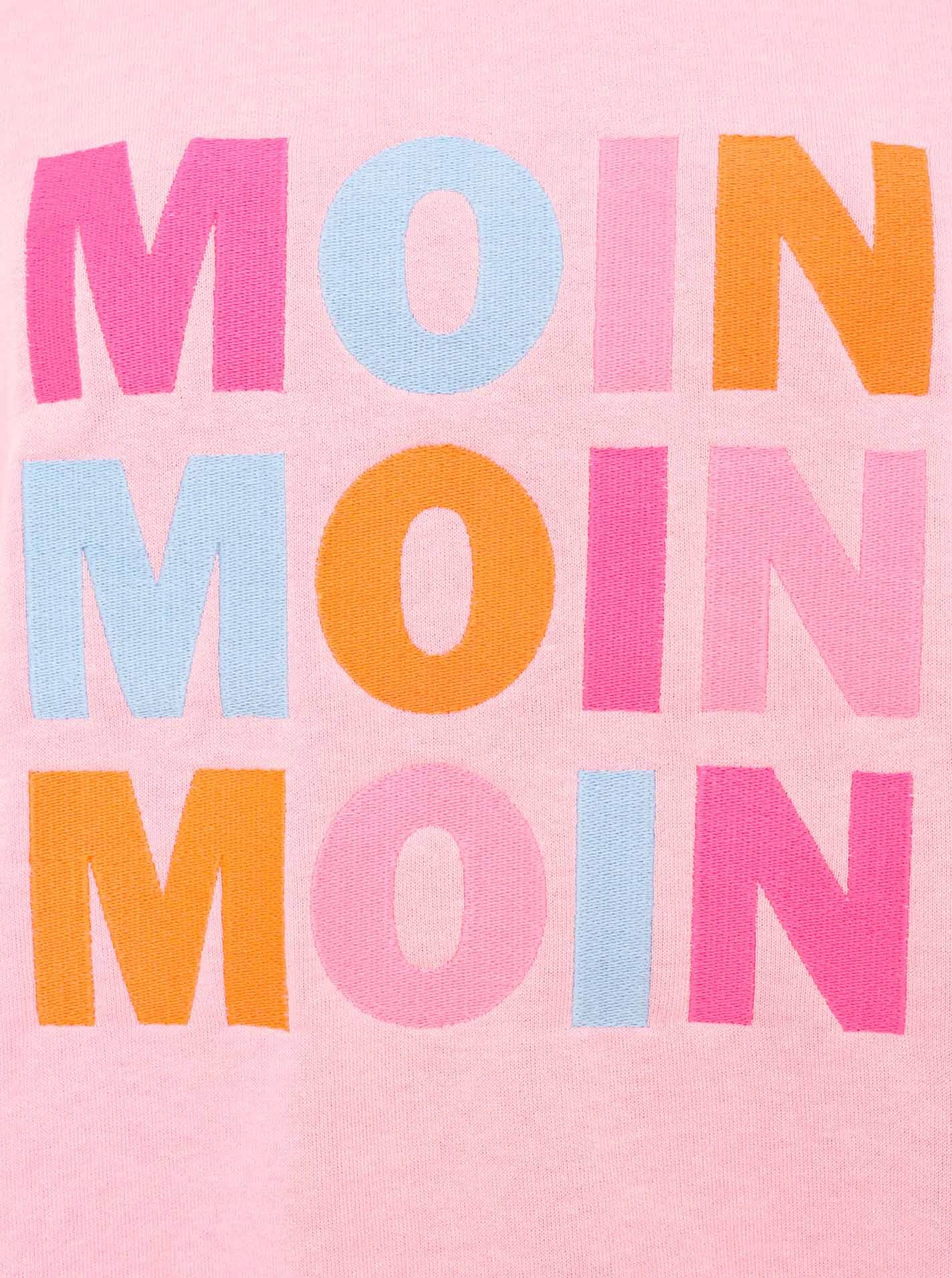 Zwillingsherz Sweatshirt "MOIN MOIN MOIN" mit Used-Look Kanten und nordischem Gruß