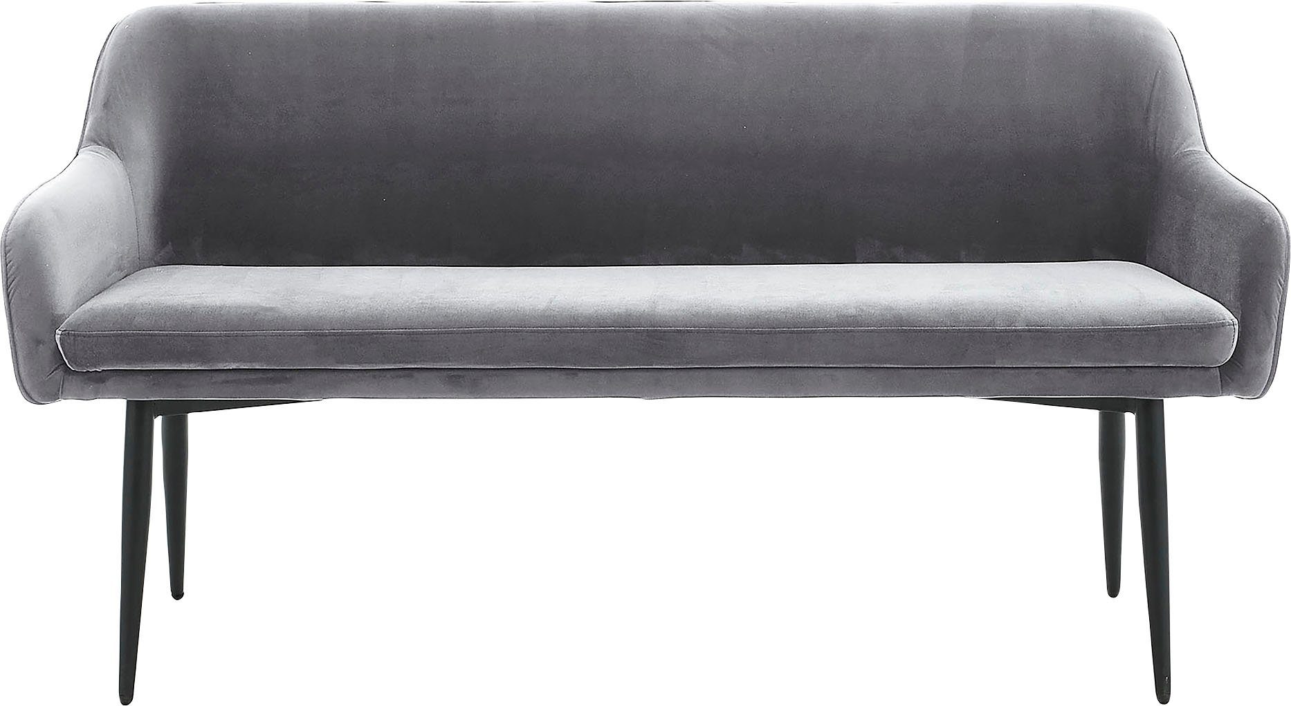 SalesFever Sitzbank, mit Armlehnen und Rückensteppung Grau, Schwarz | Grau