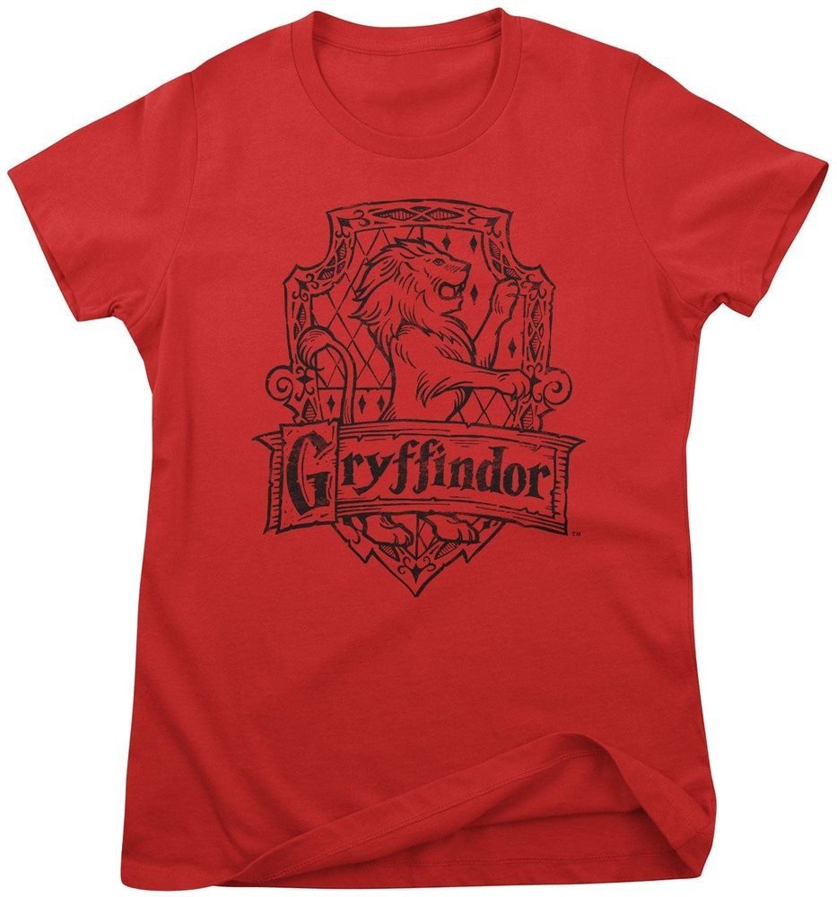 Harry Potter T-Shirt Harry Potter Gryffindor Washed Crest Girly Tee