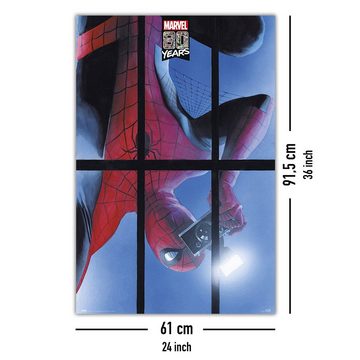 Grupo Erik Poster Marvel Comics SpiderMan Poster 80 Years Anniversary 61 x