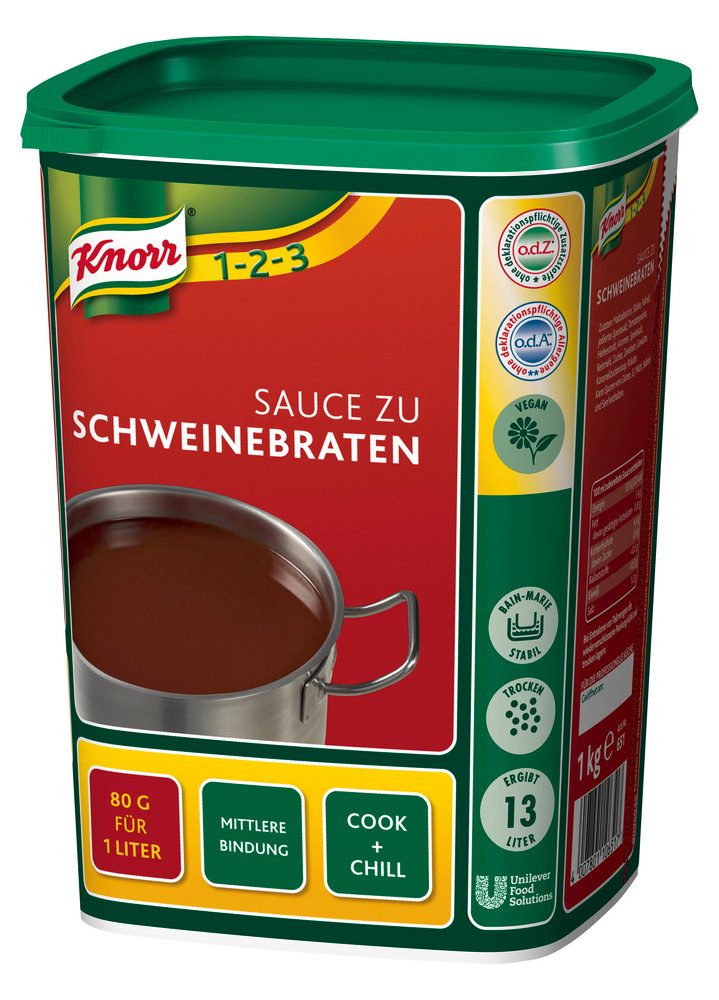 Knorr Saucen, Knorr Delikatess Sauce Schweinebraten klassisch wuerzig 1000g
