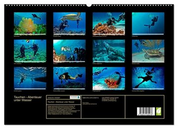 CALVENDO Wandkalender Tauchen - Abenteuer unter Wasser (Premium, hochwertiger DIN A2 Wandkalender 2023, Kunstdruck in Hochglanz)