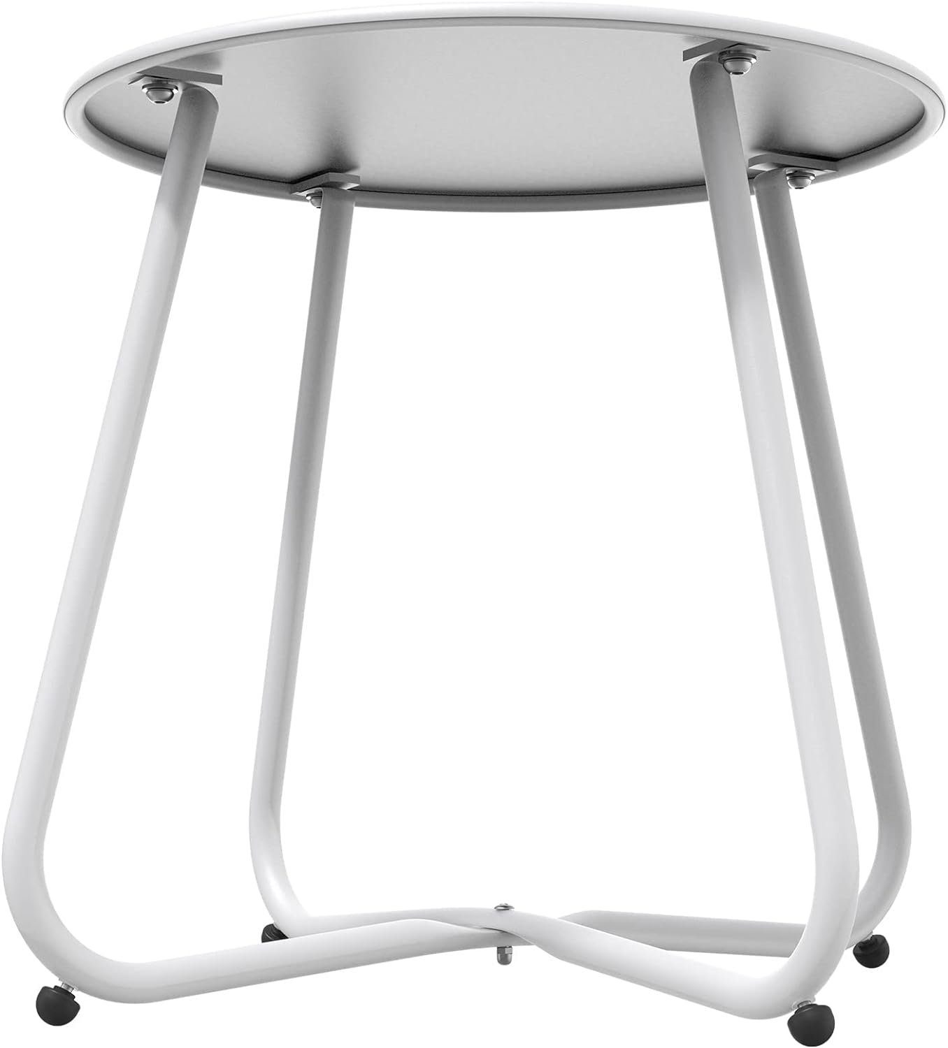 Grand patio Couchtisch Kleiner Couchtisch 44,9 cm, aus Metall, abnehmbar, Weiß