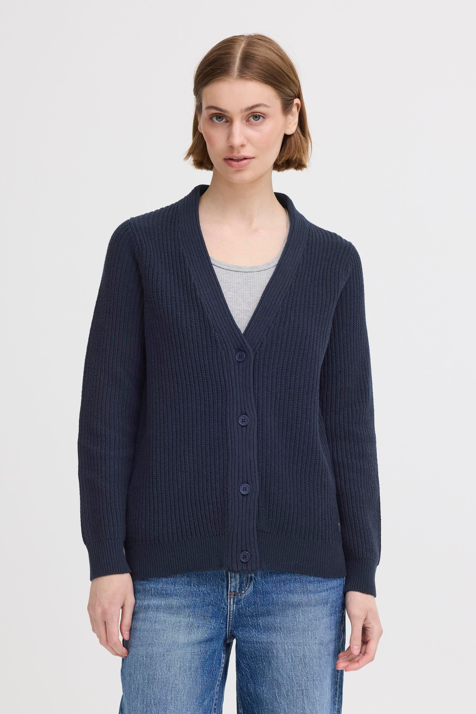 OXMO Strickjacke OXKIMMIE Moderne Strickjacke mit Knopfleiste günstig online kaufen
