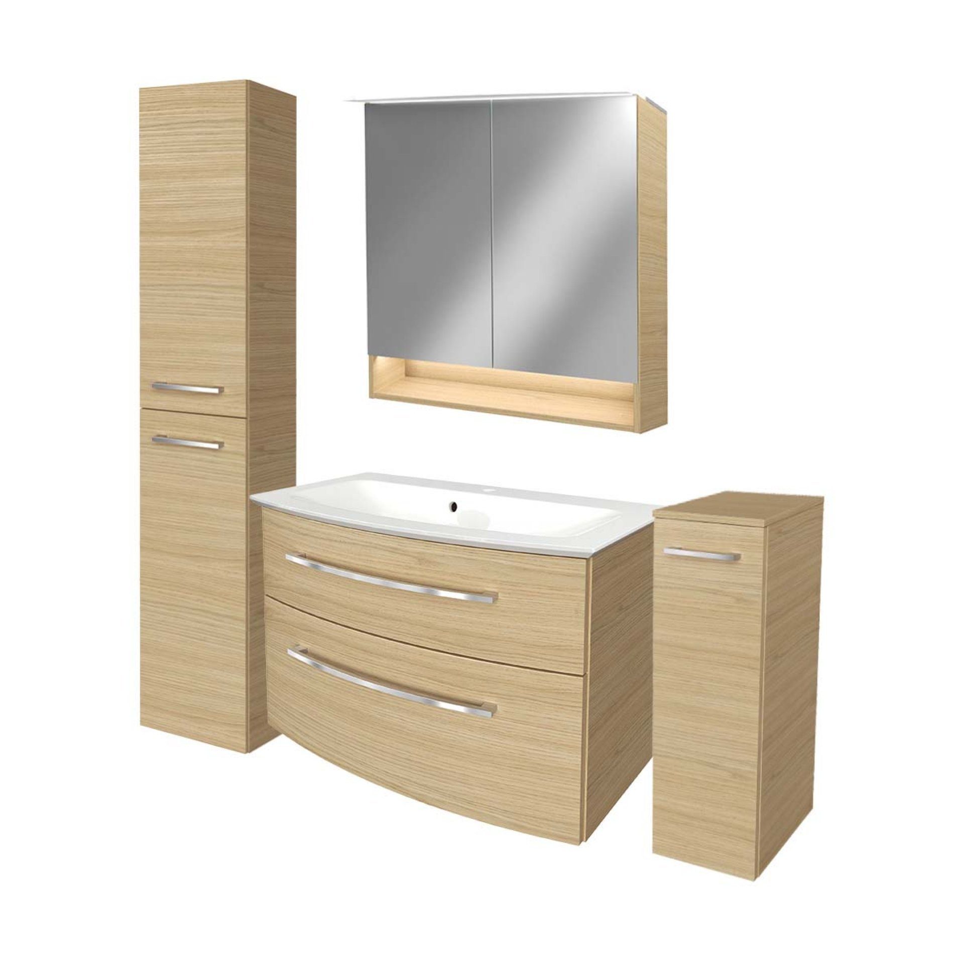 FACKELMANN Badmöbel-Set B.STYLE Badmöbel Set 5-teilig