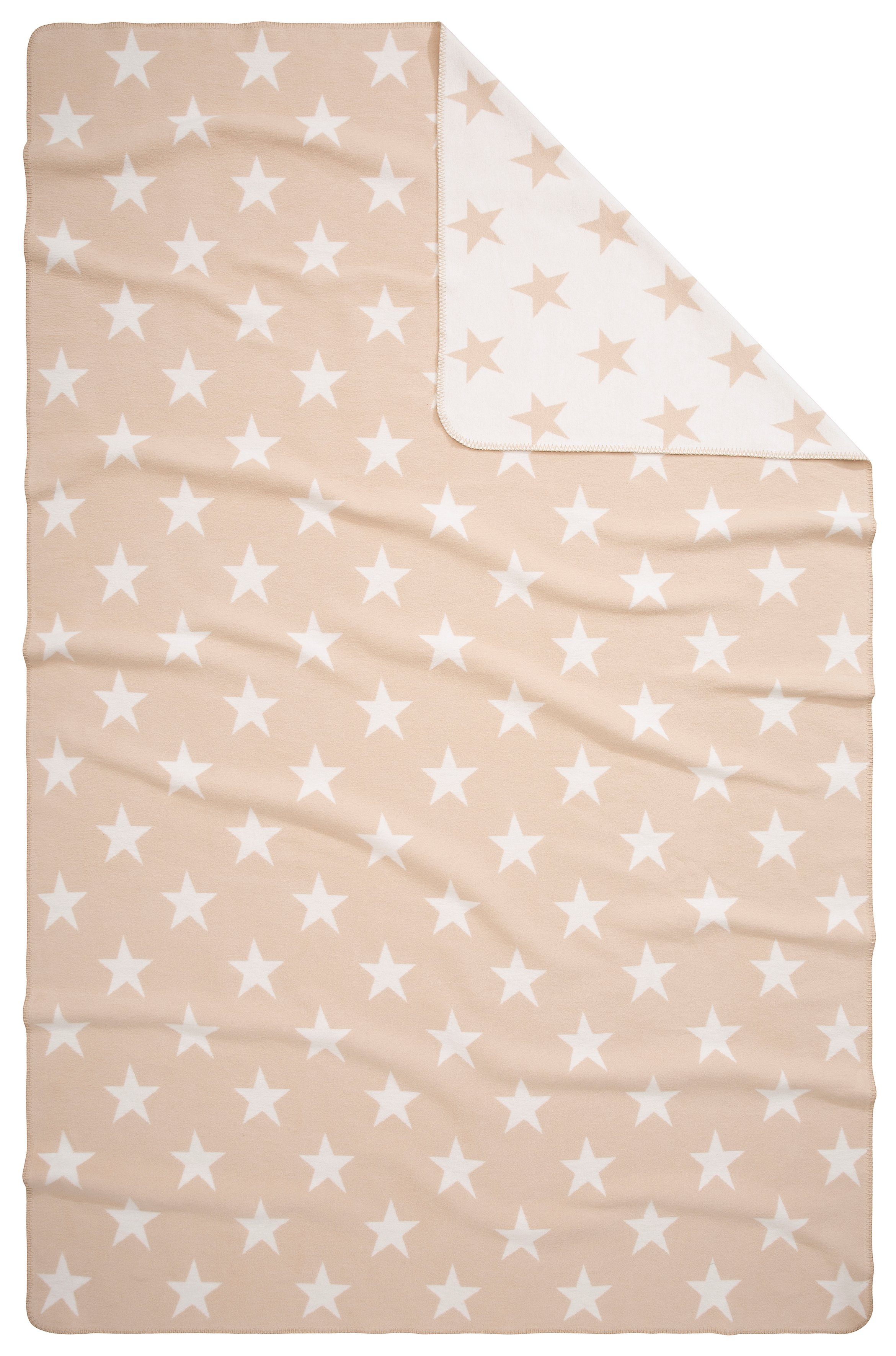 Lüttenhütt Wohndecke "Adina" mit tollen Sternen, Kuscheldecke, 180 x 140 cm günstig online kaufen