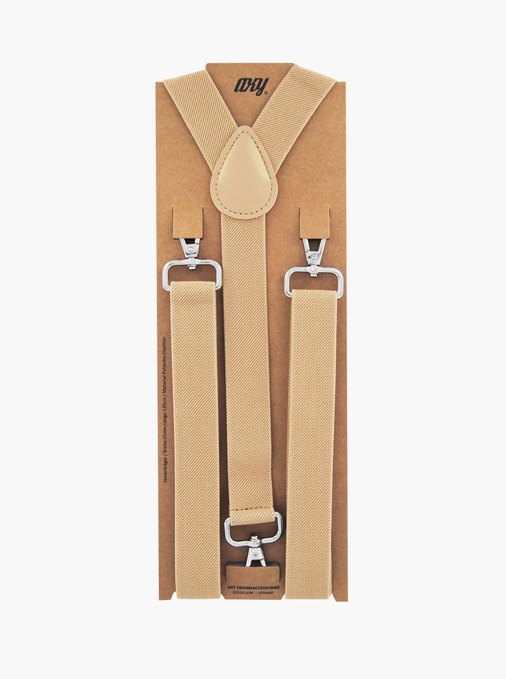 axy Hosenträger Herren Hosenträger 3 robusten Karabiner Verschluss 2,5 cm breit Y-Form verstellbar und elastisch 120cm Lang – Bild 3 von 5