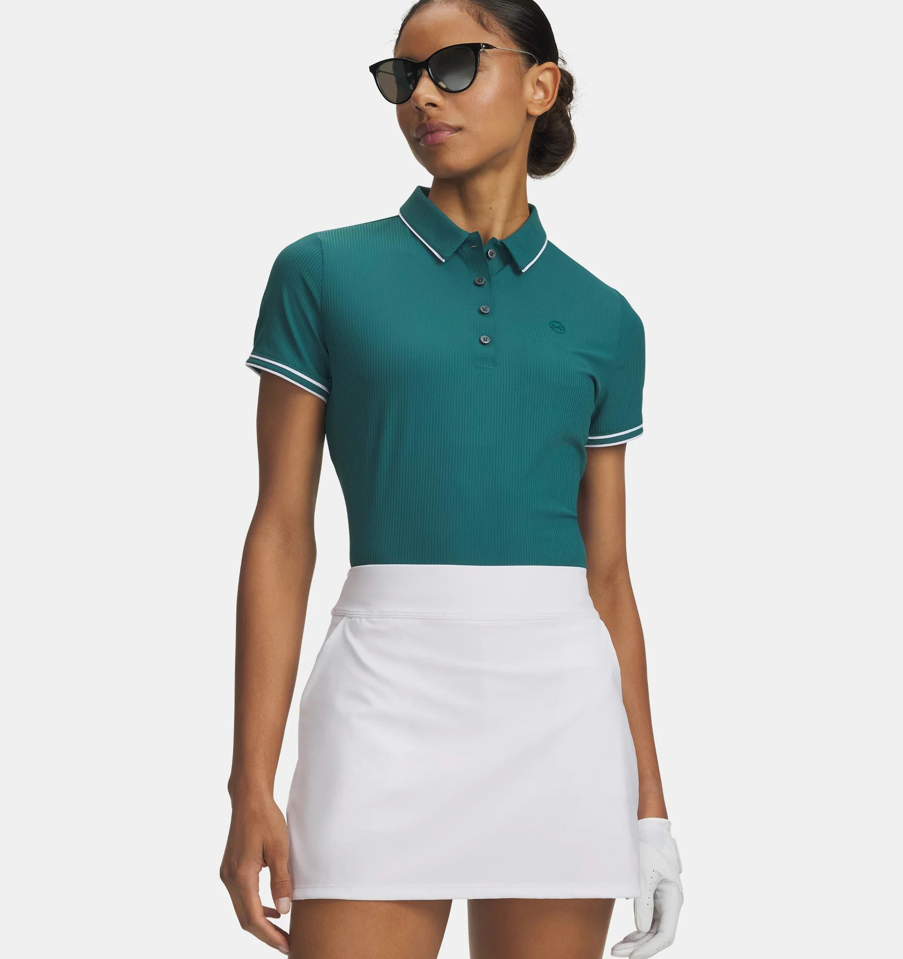 Poloshirt Under Armour Golf Polo Drive Chill Shortsleeve Dunkelgrün Damen