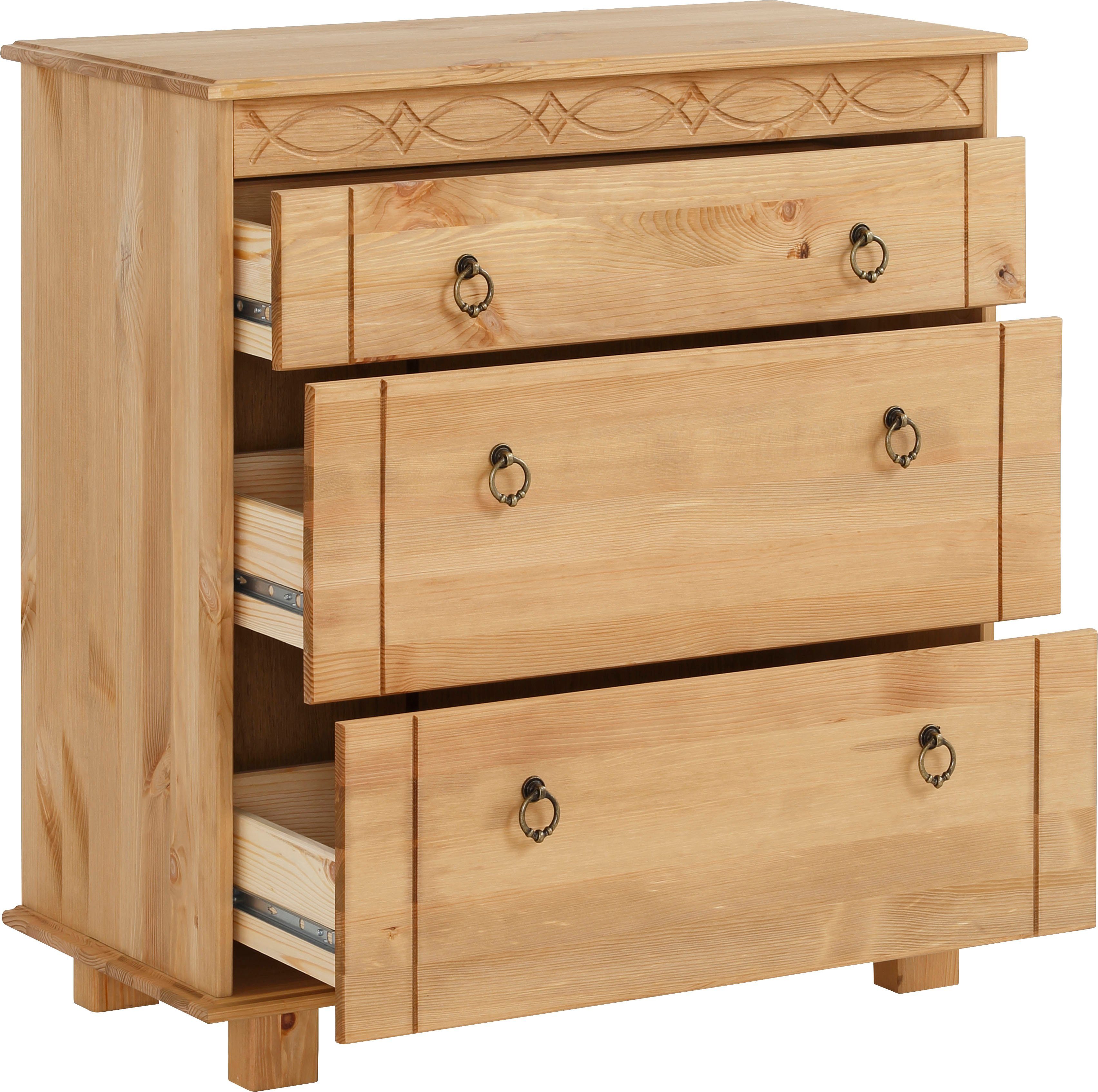 OTTO home Kommode Indra Sideboard (B/T/H: 74/35/75 cm), 75 cm breit, aus massiver Kiefer, FSC®-zertifiziert – Bild 5 von 5