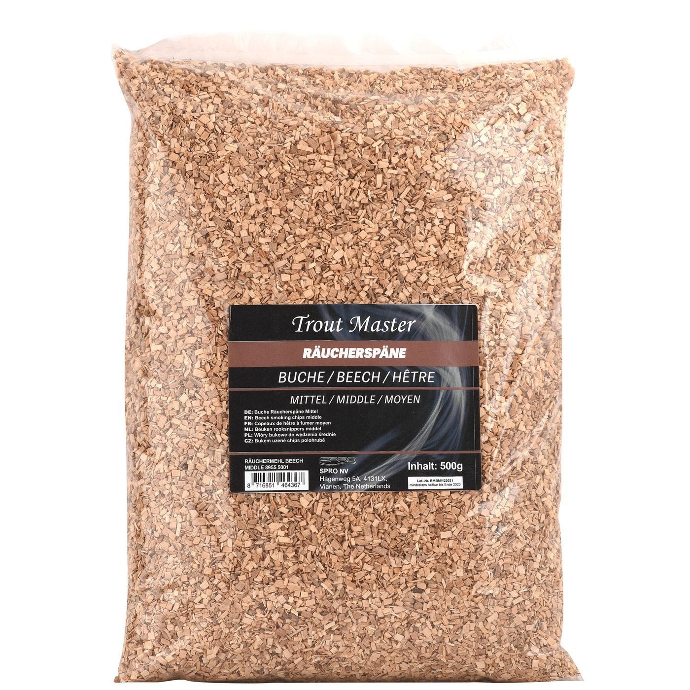 Trout Master Räucherofen Trout Master Räuchermehl Buche mittel - 500g Räucherspäne