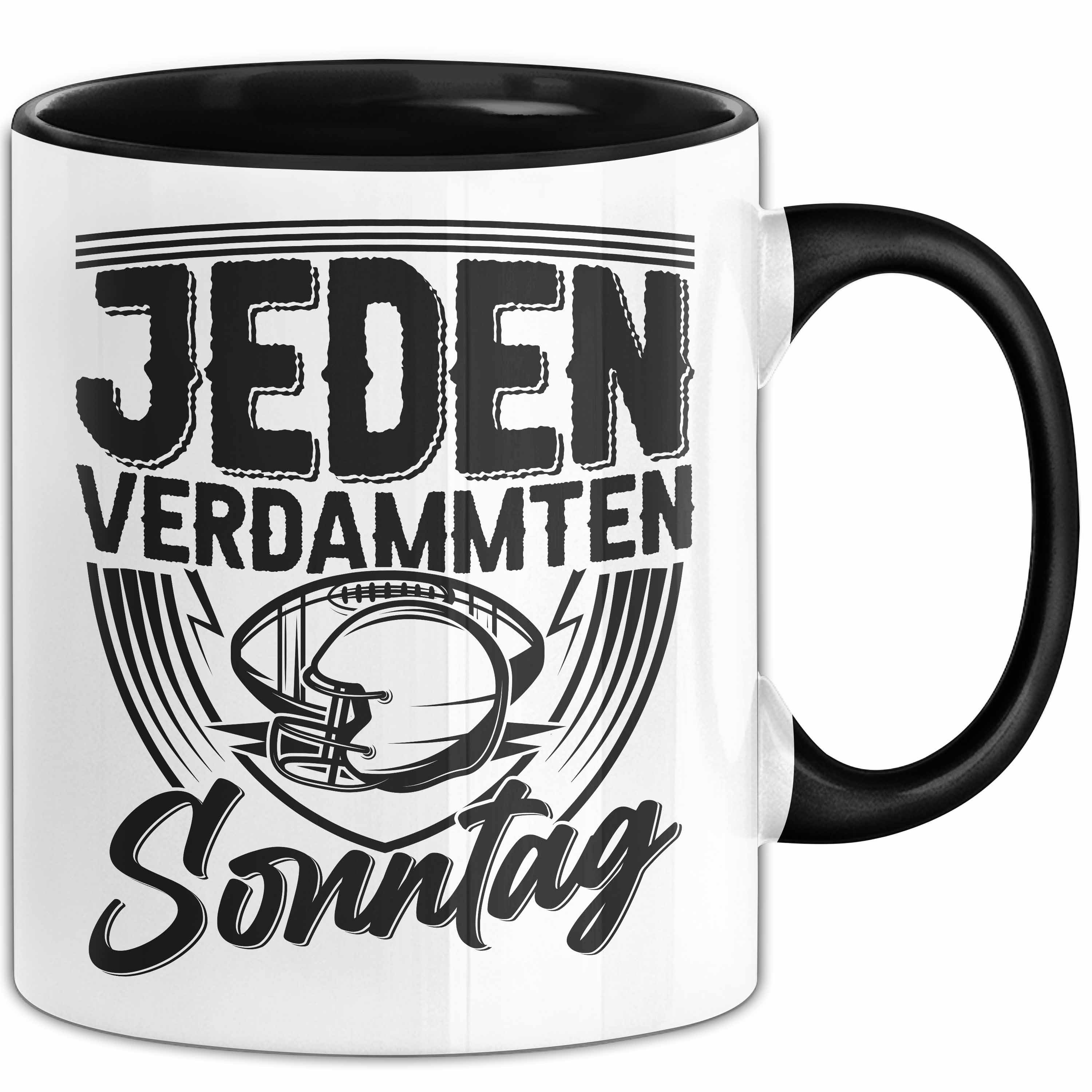 Trendation Tasse American Football Tasse Geschenk Jeden verdammten Sonntag American Foo