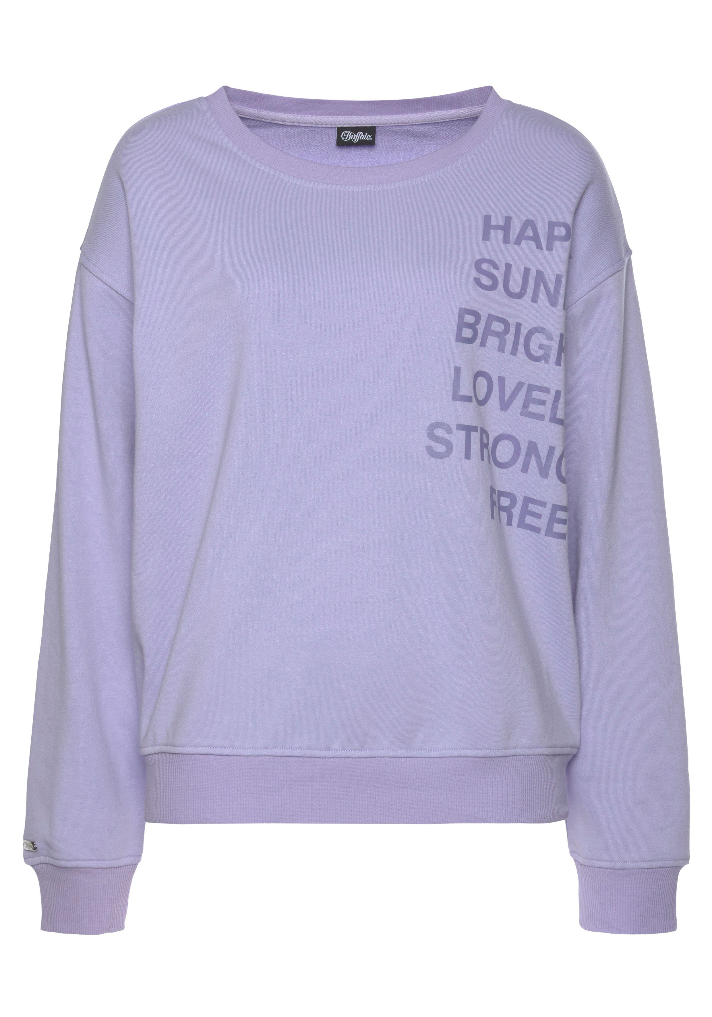 Buffalo Sweatshirt mit Statement Druck, Loungewear