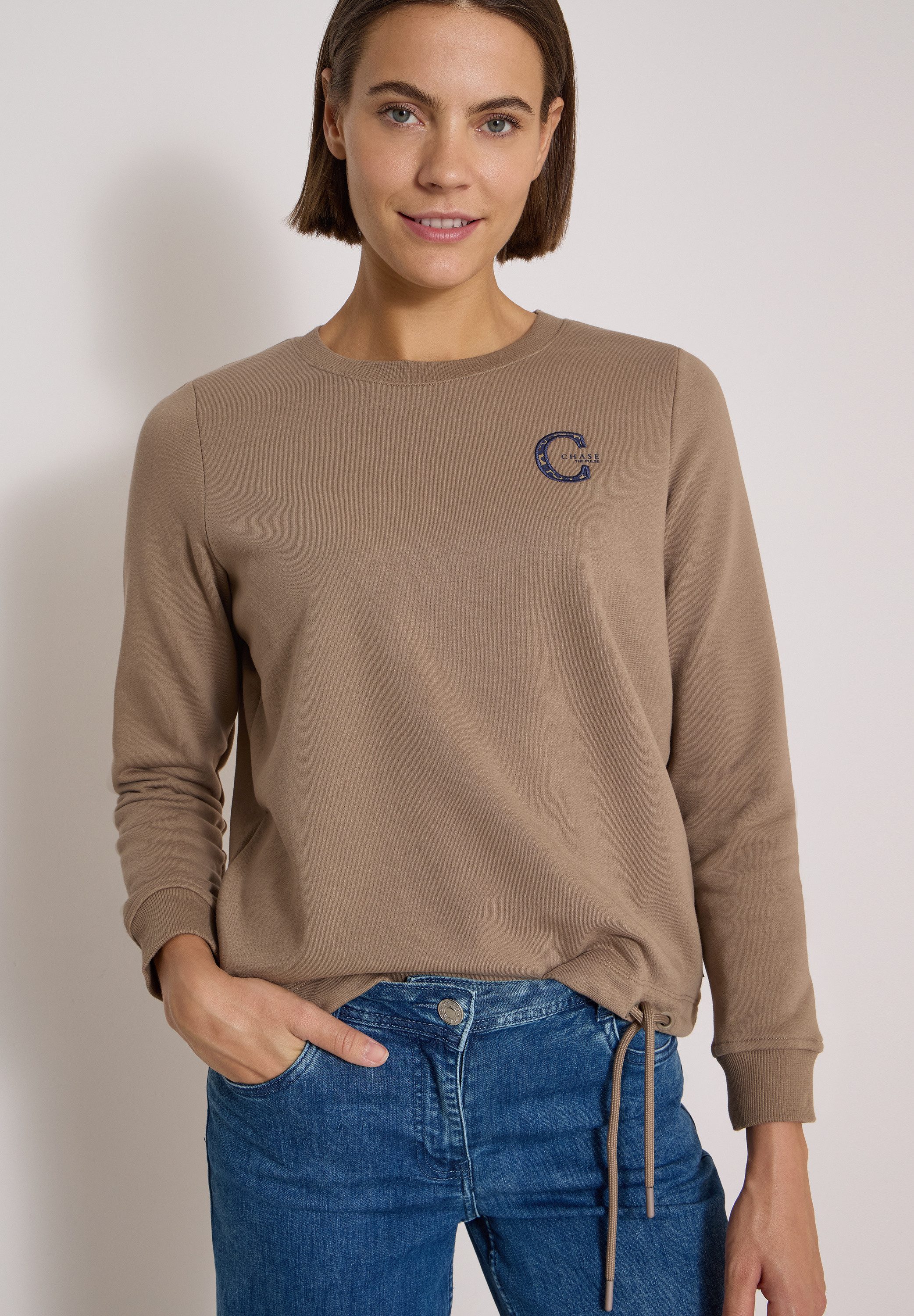 CECIL Sweatshirt mit Elastiksaum und Tunnelzug