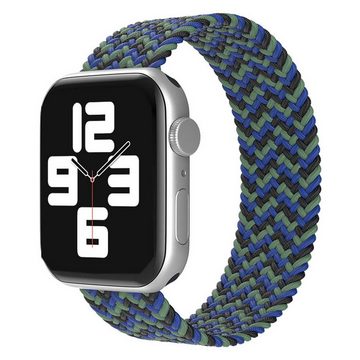 FIDDY Smartwatch-Armband Geeignet für Apple Watch 42MM/44MM/45mm Armband, Geflochtenes Nylonarmband mit einer Schlaufe für iWatch