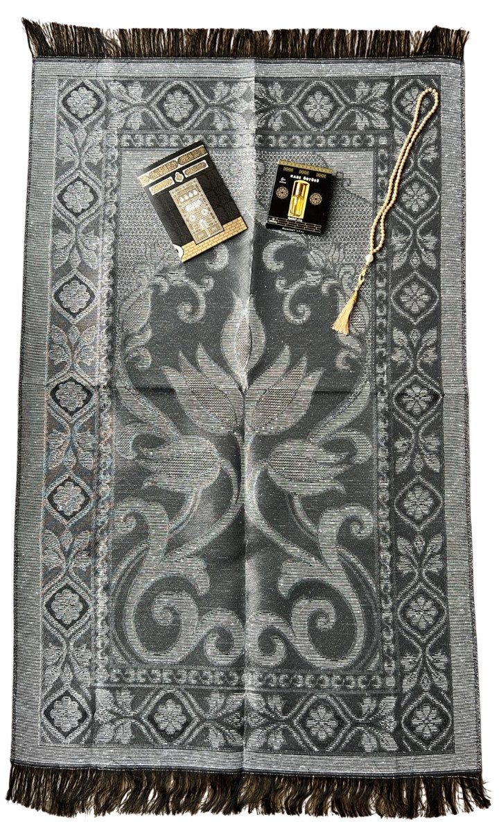 Lale Collection® Orientteppich 3 tlg. Gebetsteppich Kaaba + Yasin + tasbih günstig online kaufen