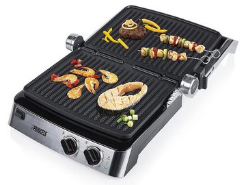 PRINCESS Kontaktgrill, 2000 W, Elektro-Grill mit Zange abnehmbare Platten Multi Indoor Paninimaker