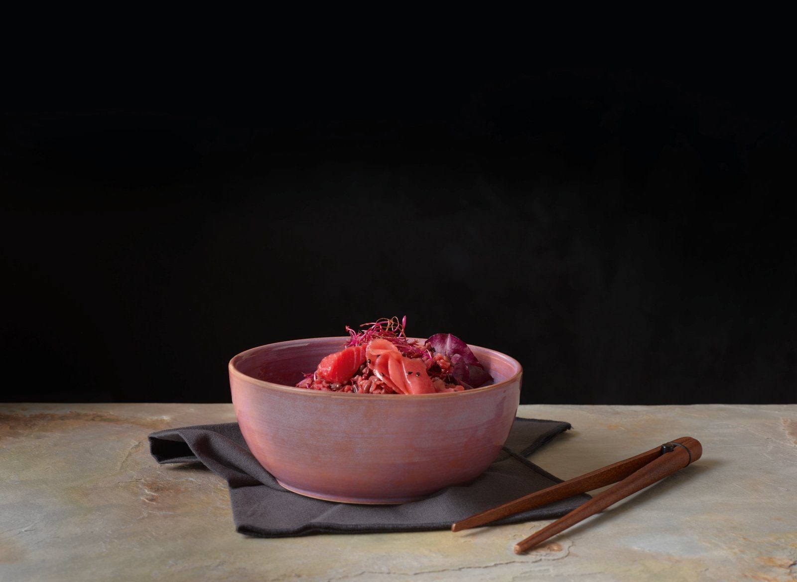 ASA SELECTION Schale COPPA Poke Bowl litchi 18 cm, Steinzeug, (Poke Bowls), Geschirr