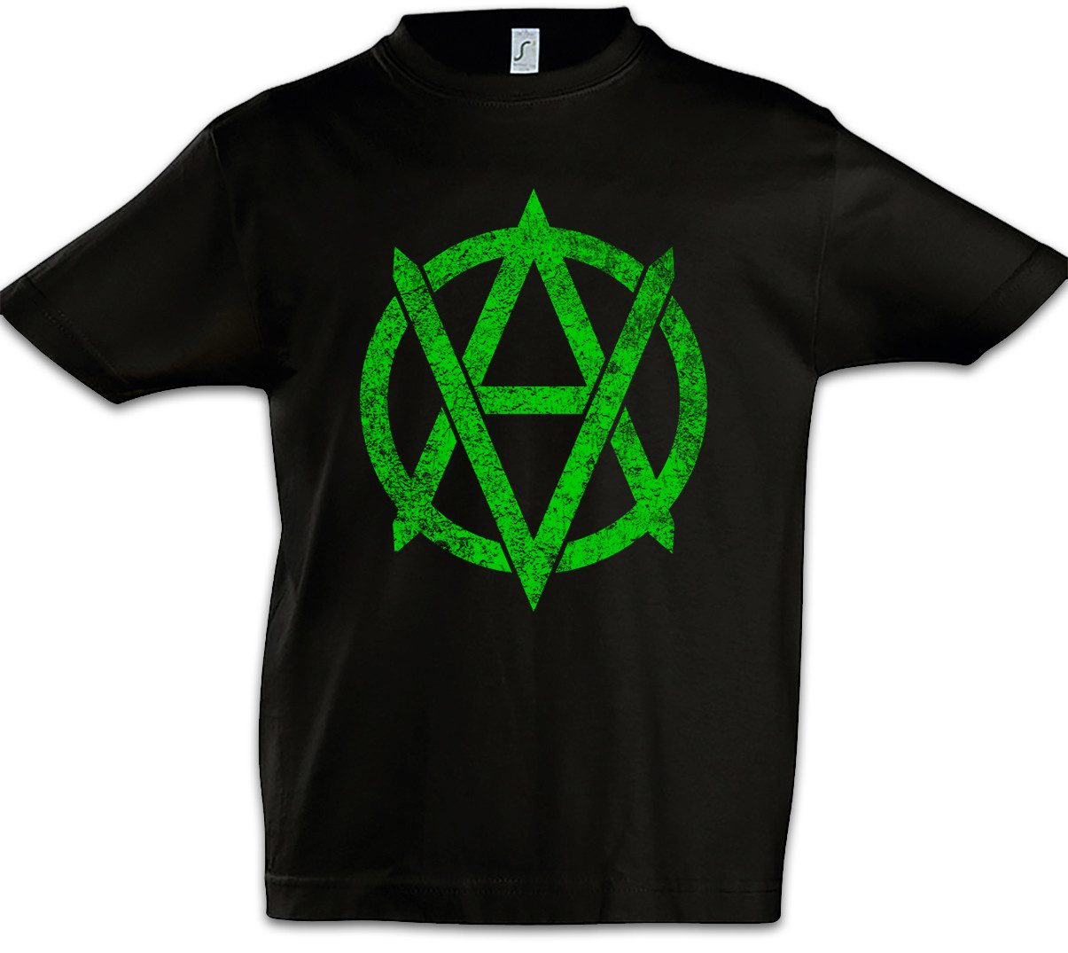 Urban Backwoods Print-Shirt Vegananarchism Symbol Kinder T-Shirt OMG Veganismus Vegetables (1-tlg) Vegetarianism Vegetarian Vegetarisch Vegetarier