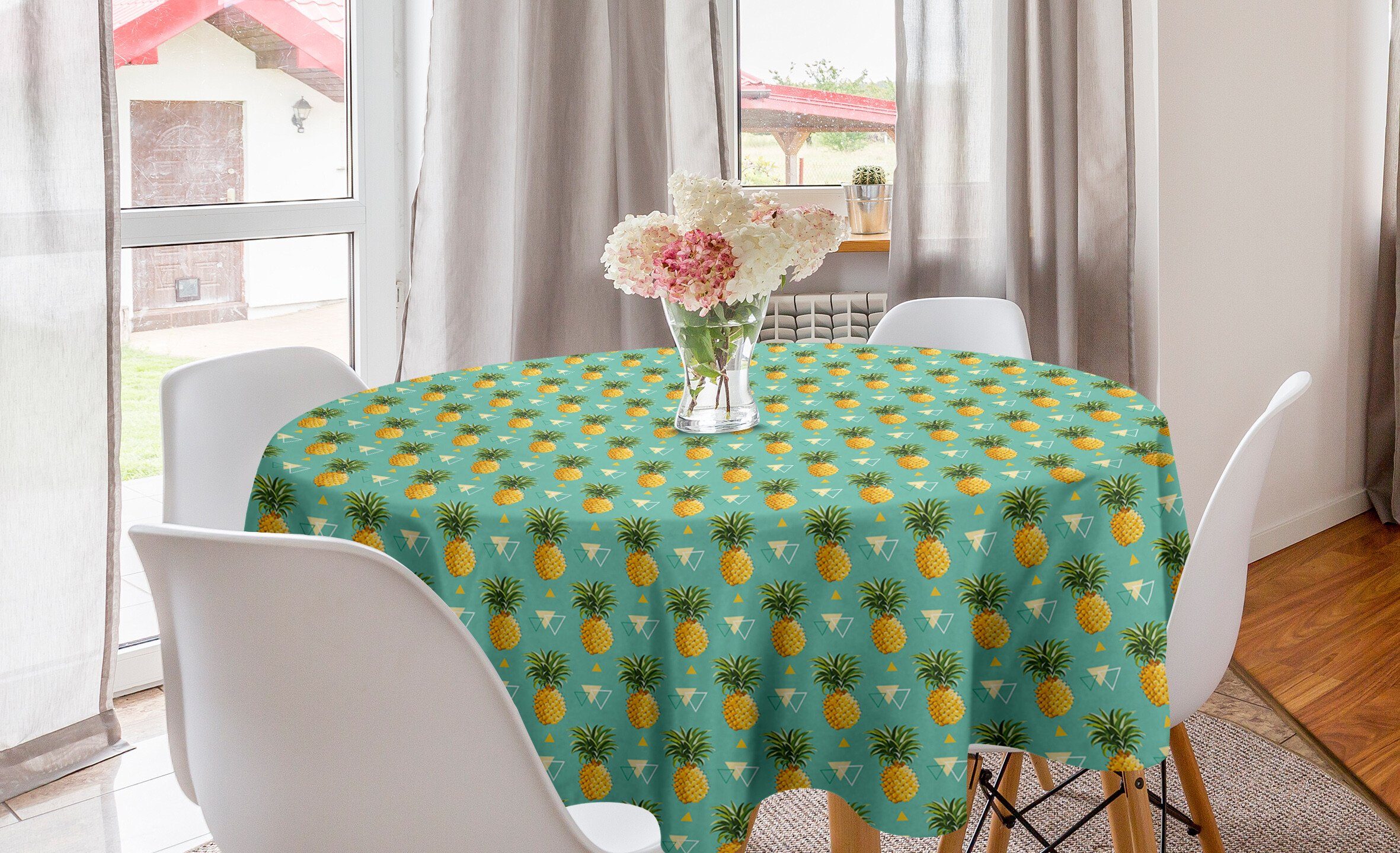 für Dekoration, Esszimmer Tischdecke Kreis Abdeckung Tischdecke Küche Hipster geometrische Ananas Abakuhaus