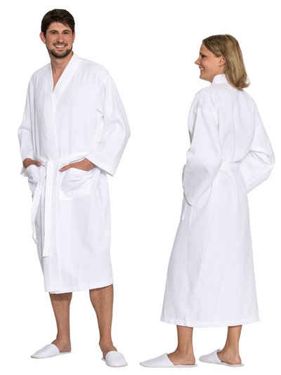Unisex-Bademantel, ZOLLNER, Kimonoschnitt, 100% Baumwolle, für Damen und Herren, verfügbar in S-XXXL, vom Hotelwäschespezalisten