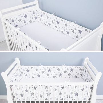 Amilian Bettnestchen Bettumrandung 360x30 cm für Babybett 120 x 60 cm geeignet (rundherum), (Nestchen, Kantenschutz), Umrandungen, Bettausstattung, Bettschlange