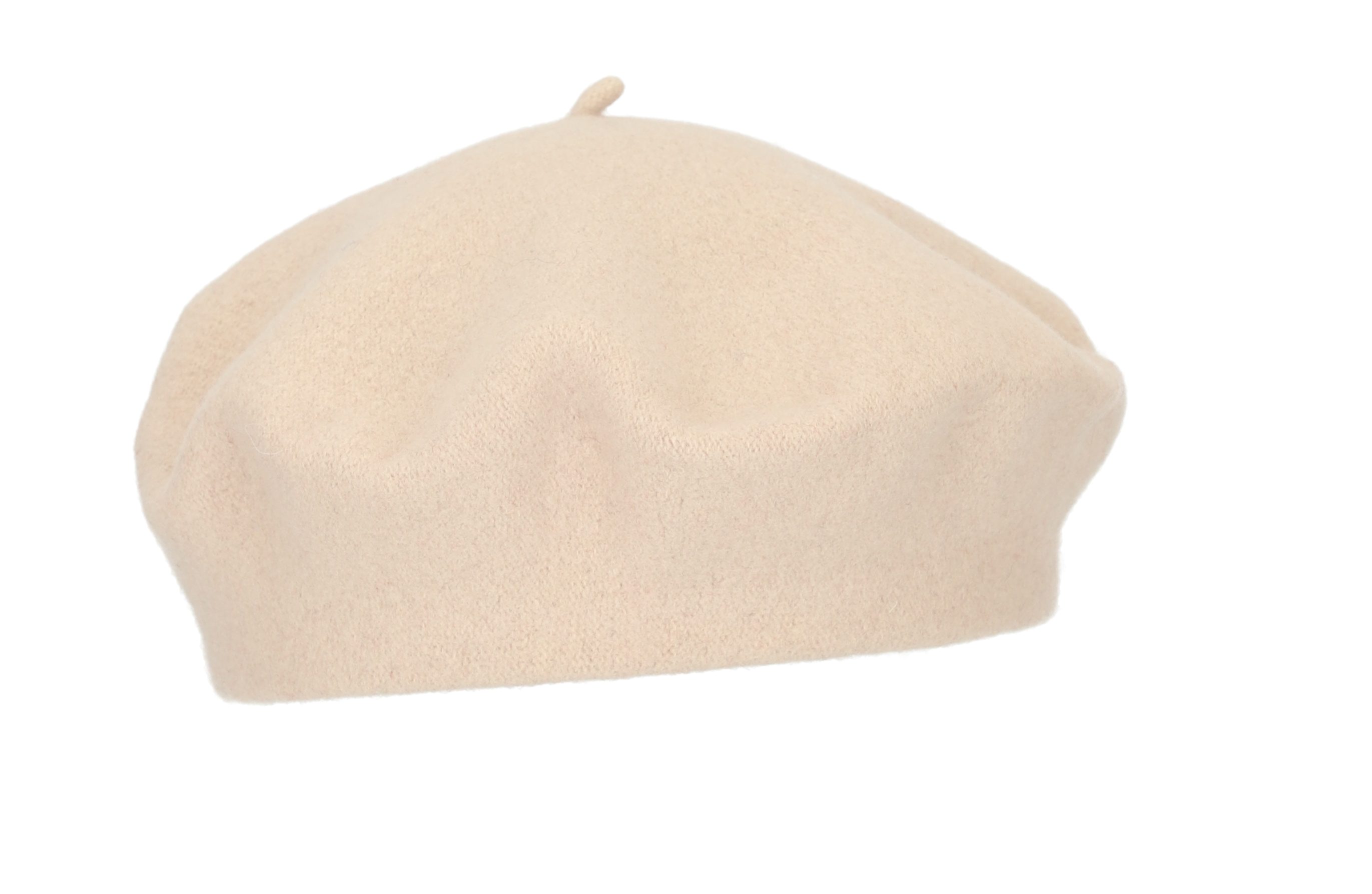 halsüberkopf Accessoires Baskenmütze Filzbaske aus reinem Wollfilz