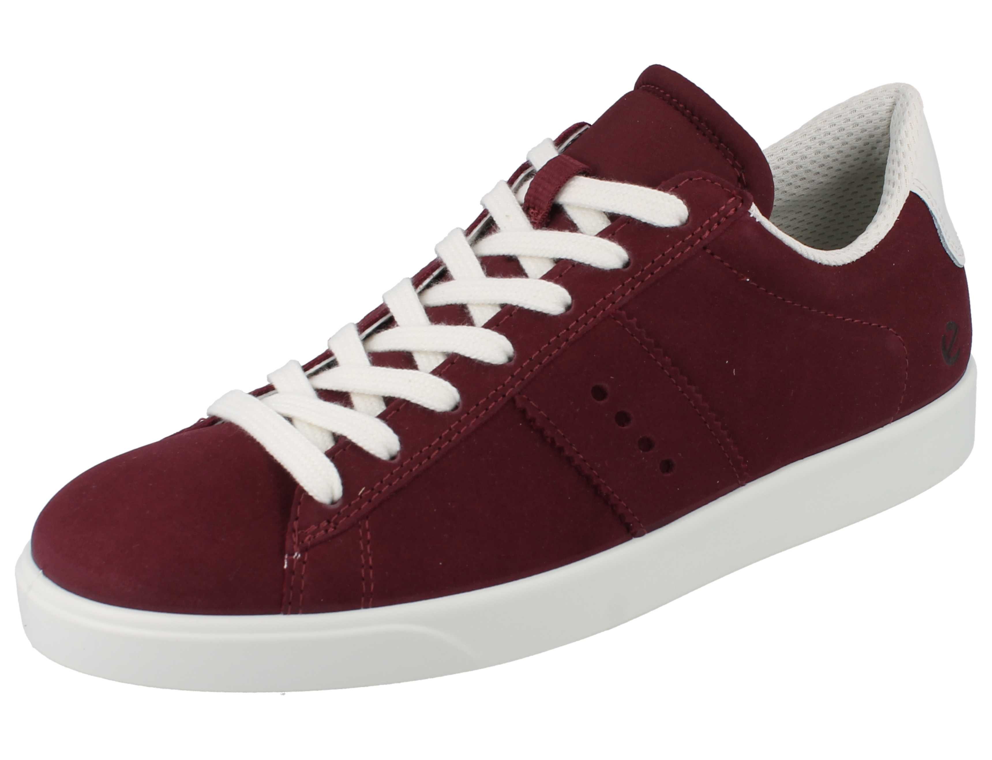 Ecco ECCO Street Lite W Damen Sneaker dunkelrot Nubukleder - Größe: 38 Schnürschuh Wechselfußbett