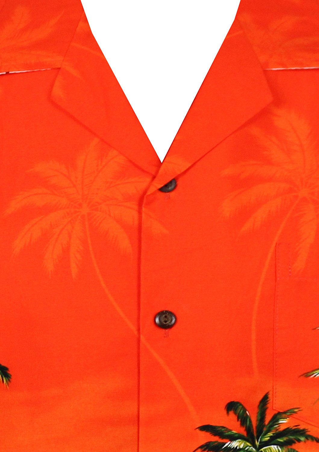 Pacific Legend Hawaiihemd "Papagei mit Schwarz" Herren Kurzarm Kokosknöpfe Original Hawaii