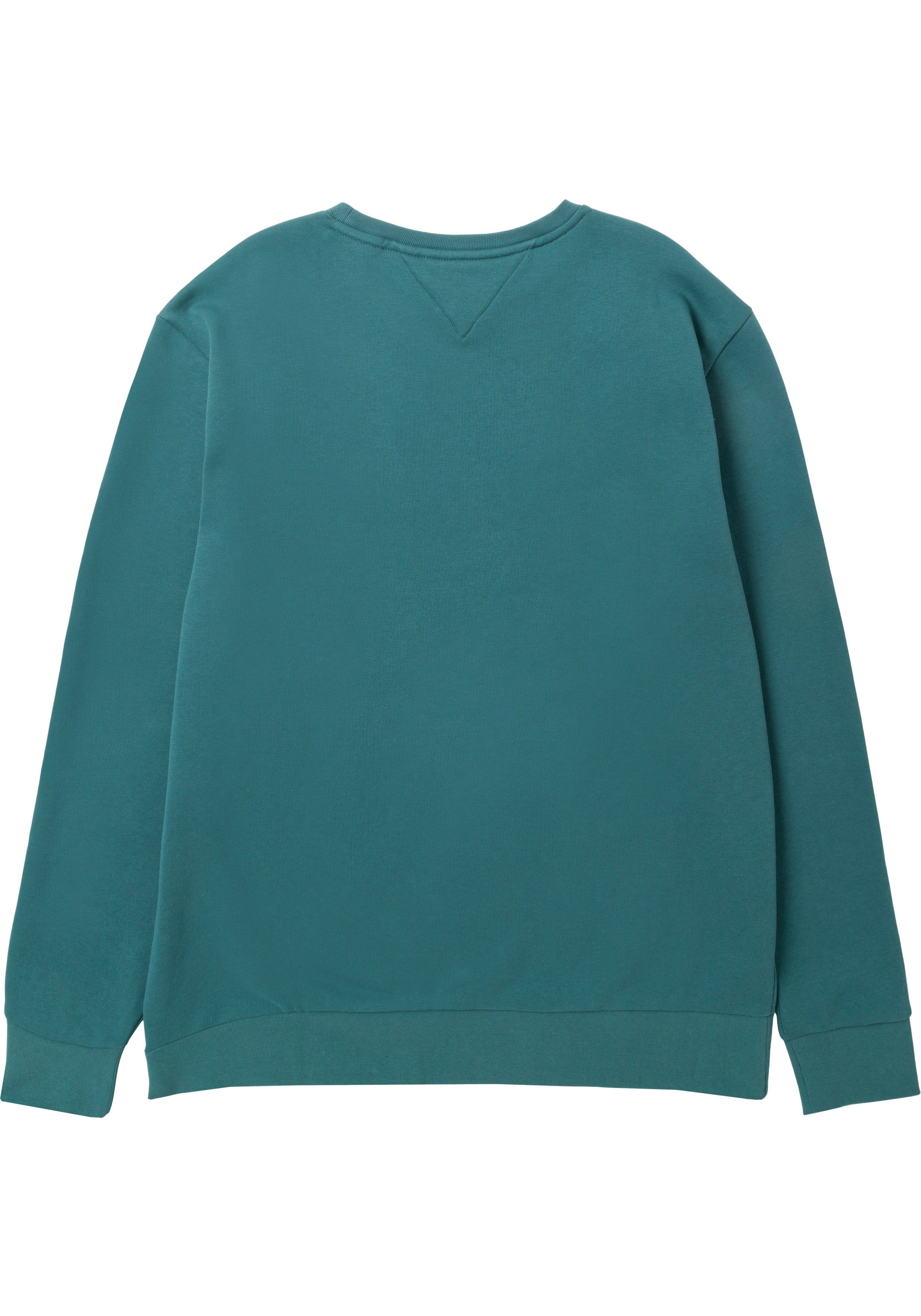 Big (1-tlg) BT-POP Sweater unteren Ärmel Hilfiger Tall Frosted & Tommy Sweatshirt Green mit Tommy am COLOR Hilfiger Stickerei