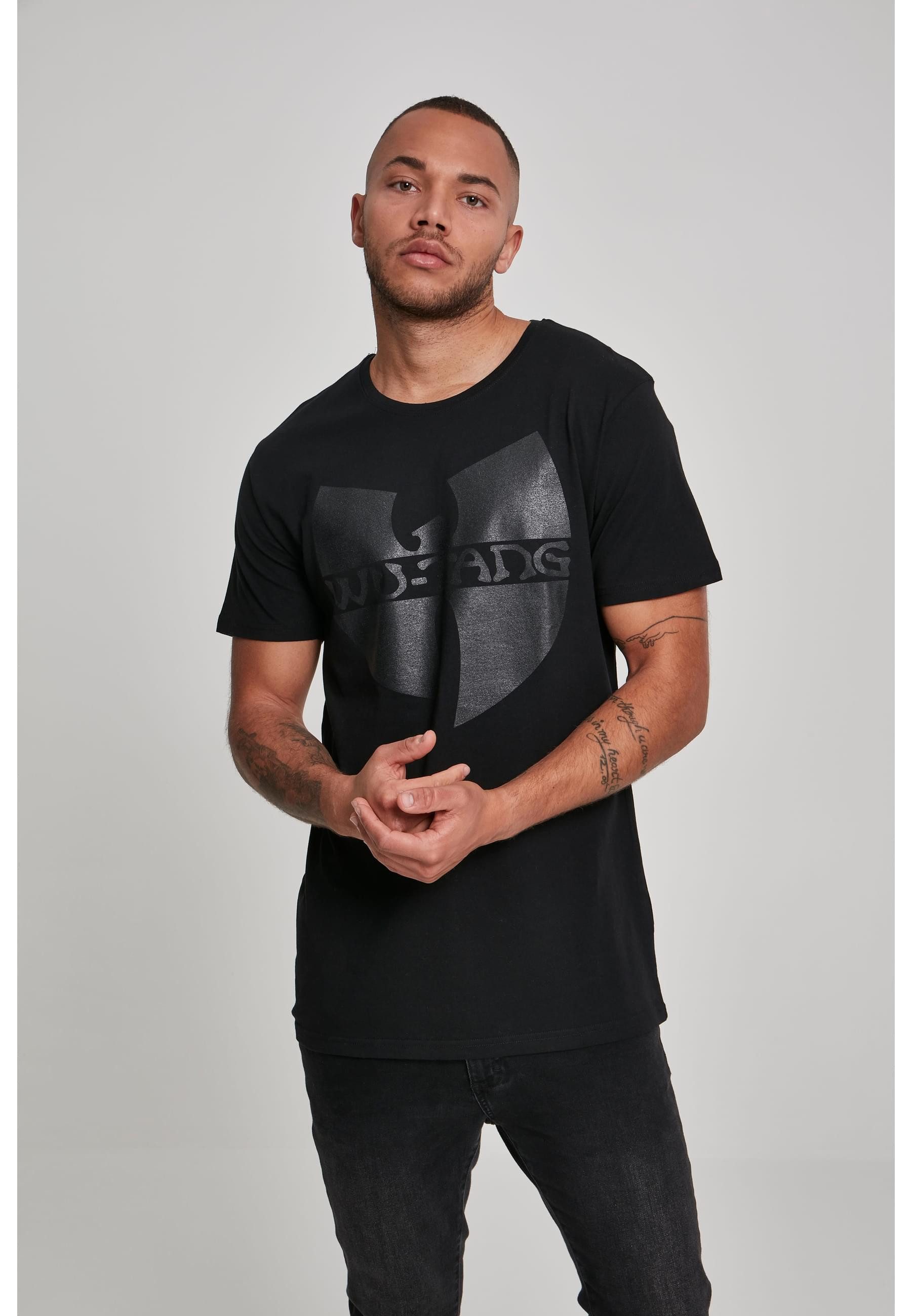 MisterTee T-Shirt MisterTee Herren Wu-Wear Black Logo T-Shirt (1-tlg)