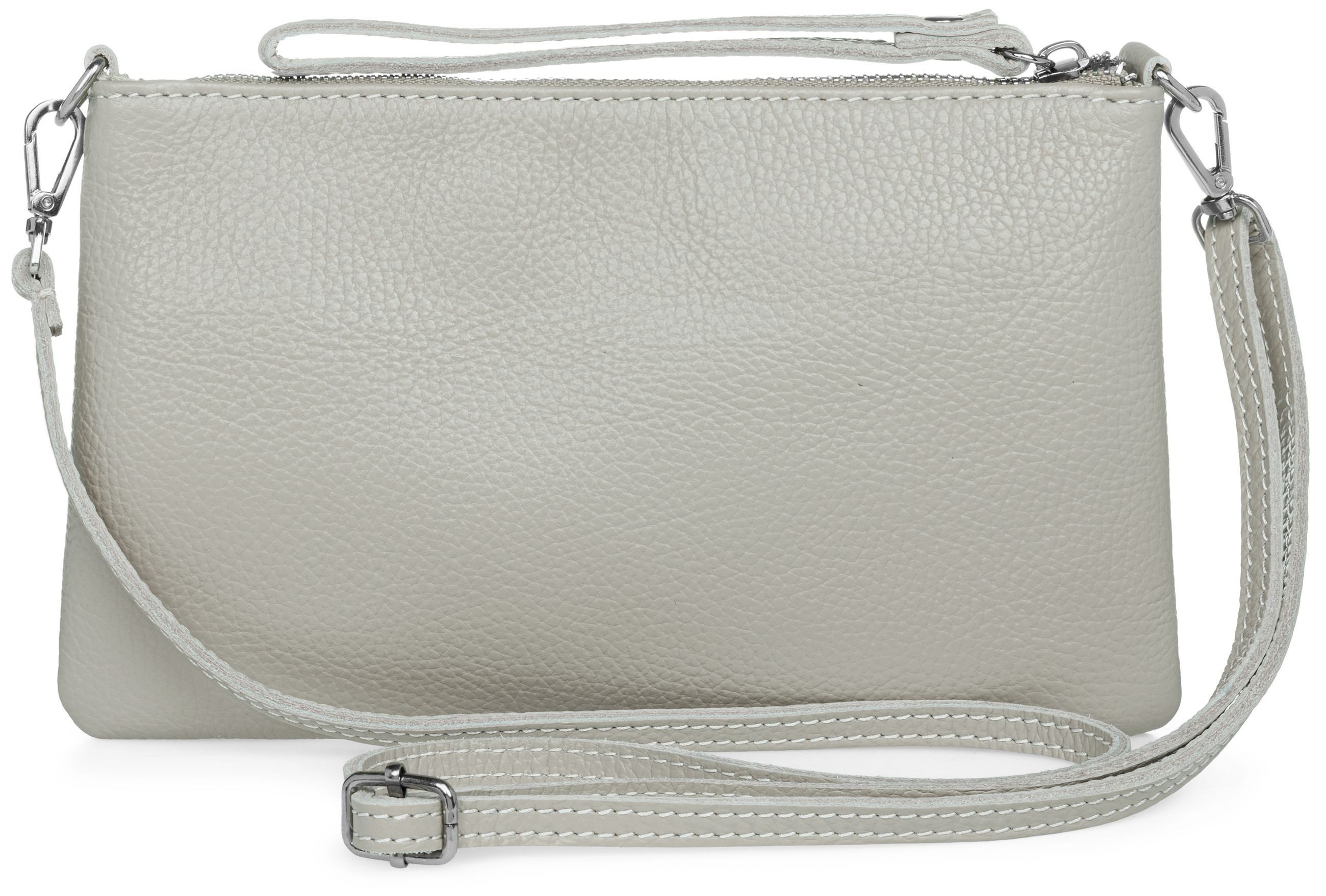 Caspar Clutch Abendtasche Kompakte Damen Leder Tasche - CLASSIC LINE - Modell No.834, leicht, elegant & unempfindlich - 100% Echtleder - Handmade in Italy