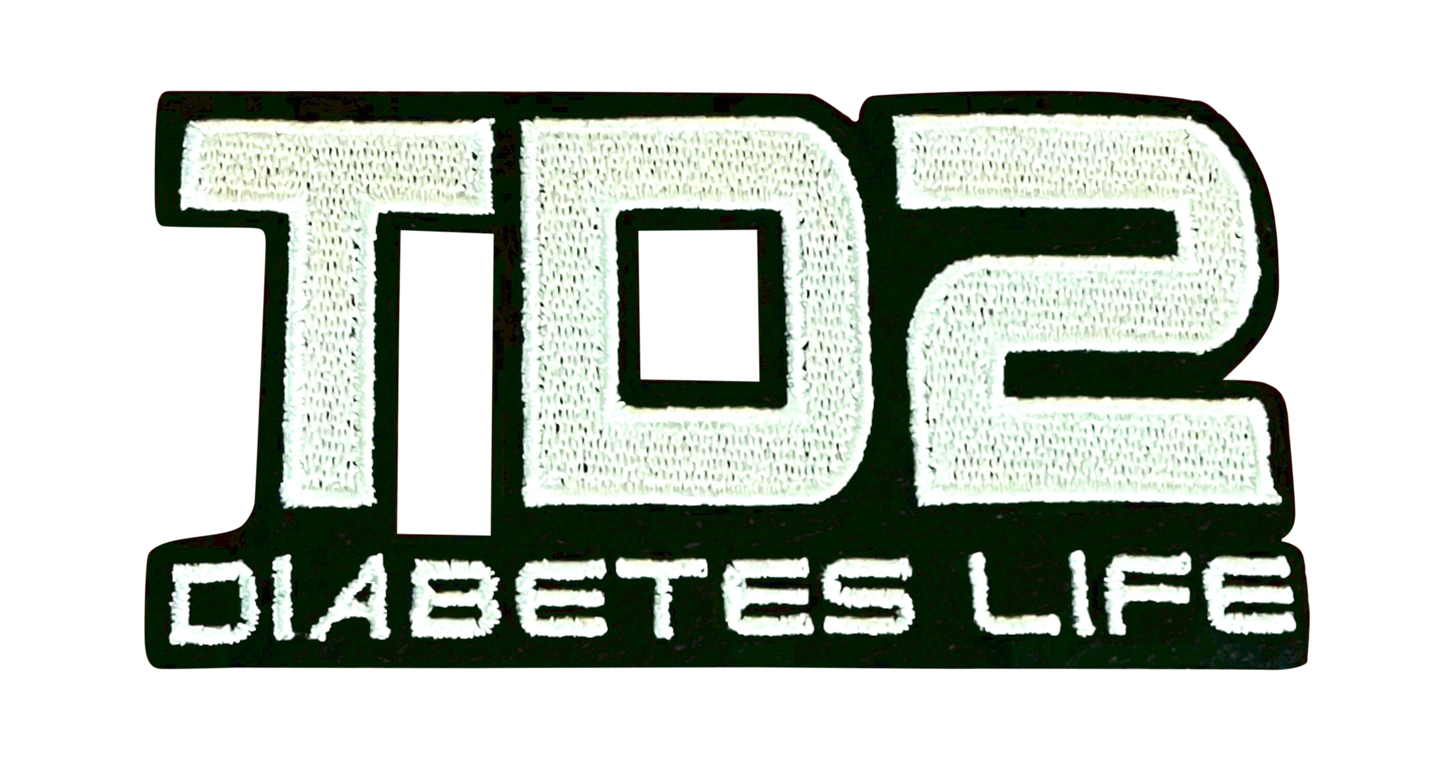 SEWAS Diabetic Care Aufnäher Patch zum Aufbügeln oder Aufnähen, TD2 Diabetes Life, (1-tlg), Baumwolle Polyester Mix Diabetes 2